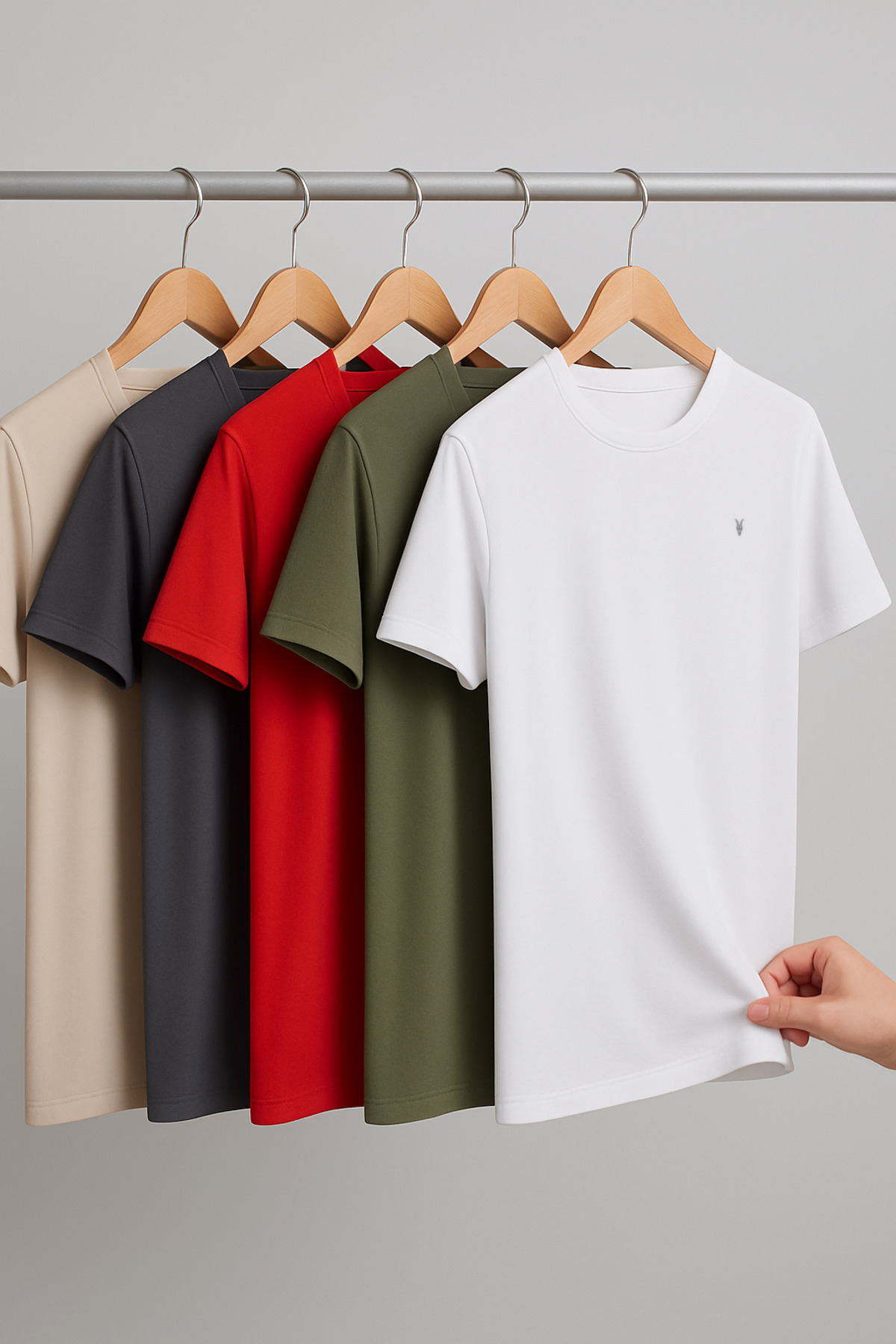 Men's Casual Summer Cotton Wide 5-Piece T-Shirt