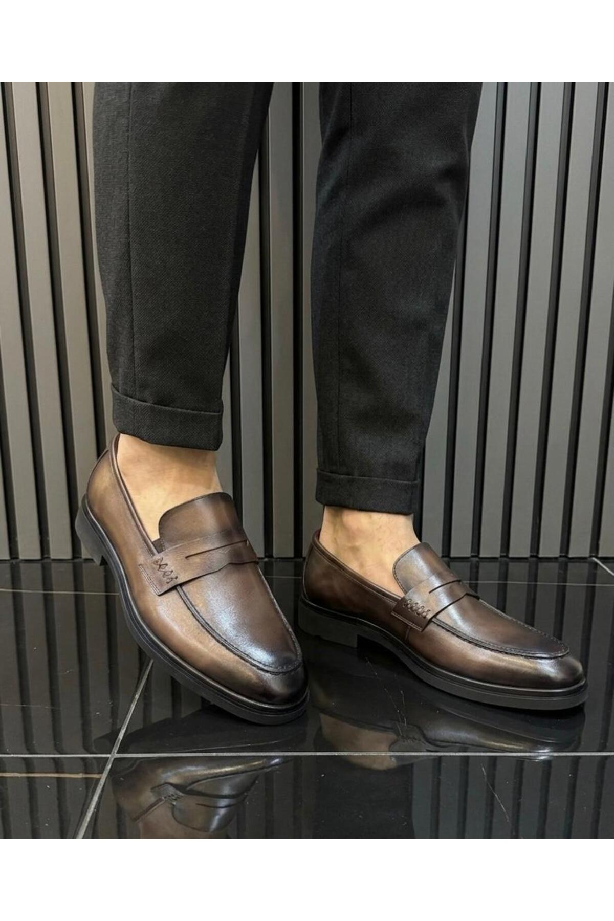 PİRLO  %100 DERİ,HAFİF VE KAYMAZ TABAN,UZUN SURELİ KULLANIM - Görsel 2