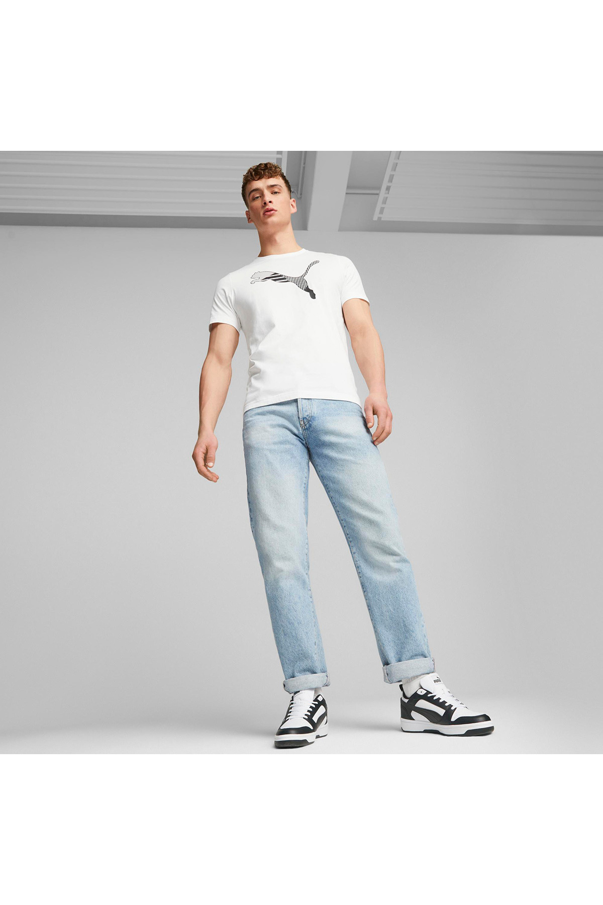 Puma Rebound V6 Low Tdp Erkek Beyaz Sneaker Ayakkabı 40638801 görsel 8