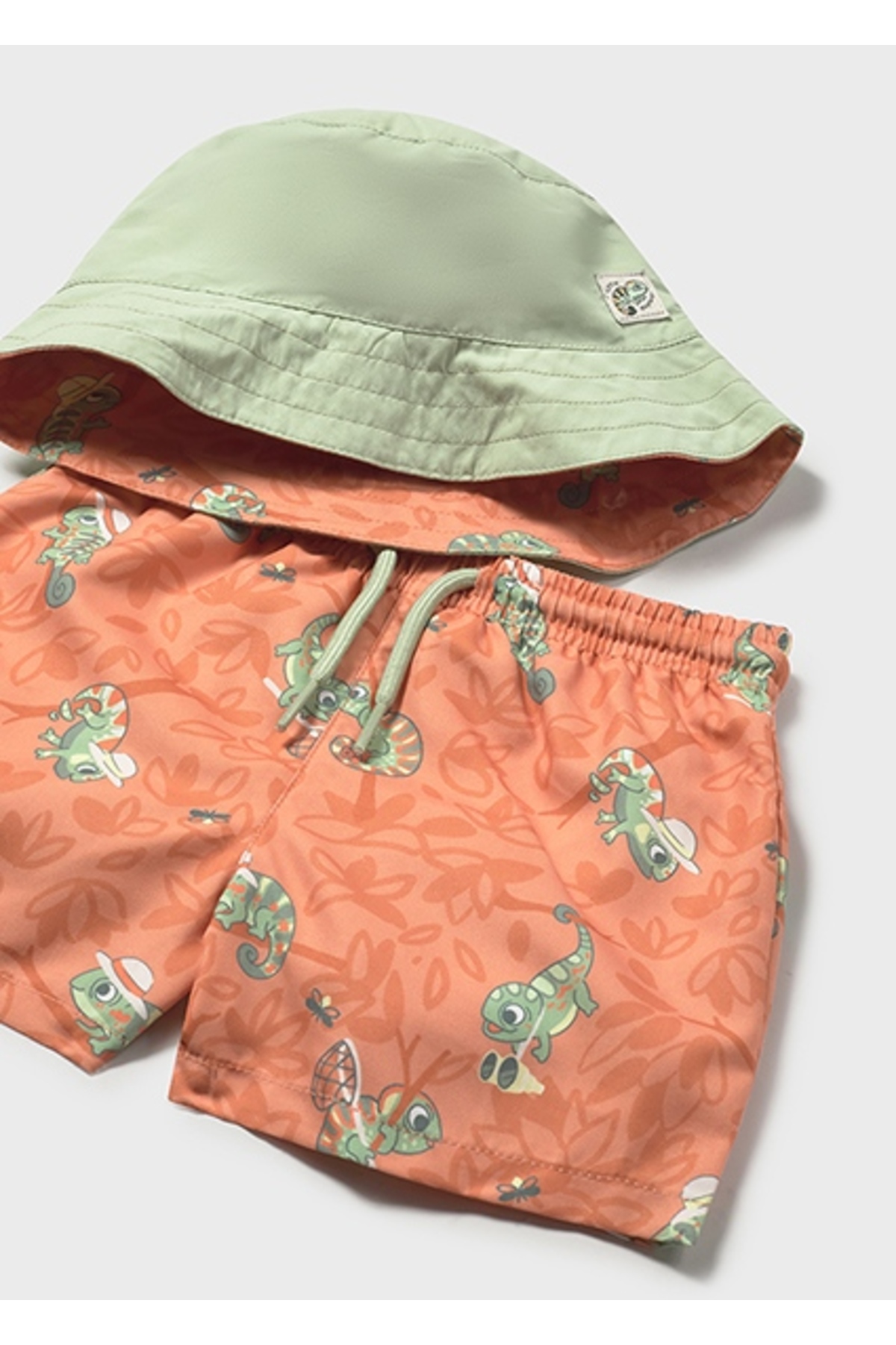Mayoral Bebek UV Korumalı Mayo ve Şapka Set Turuncu - 01660 fotoğrafı 3 (önizleme)