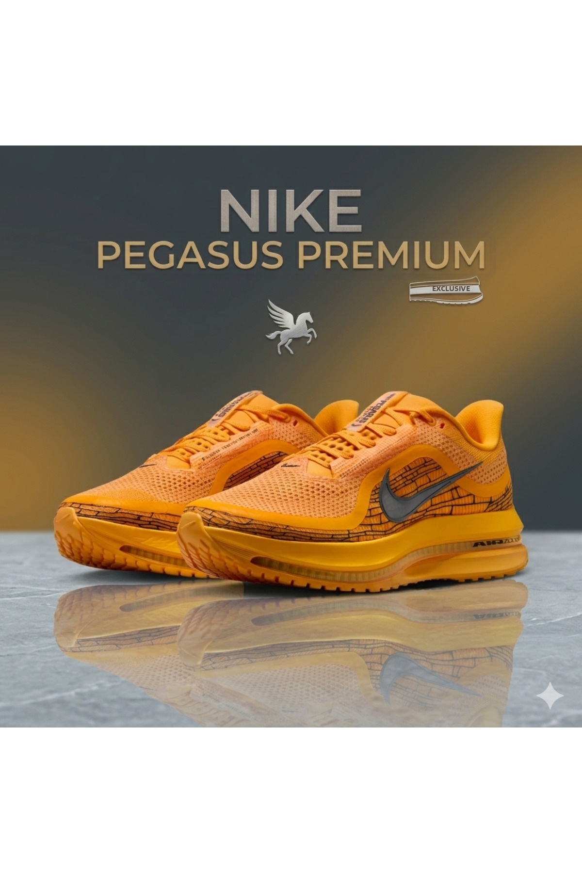 Nike Pegasus Premium Men's Black Running and Walking Shoes