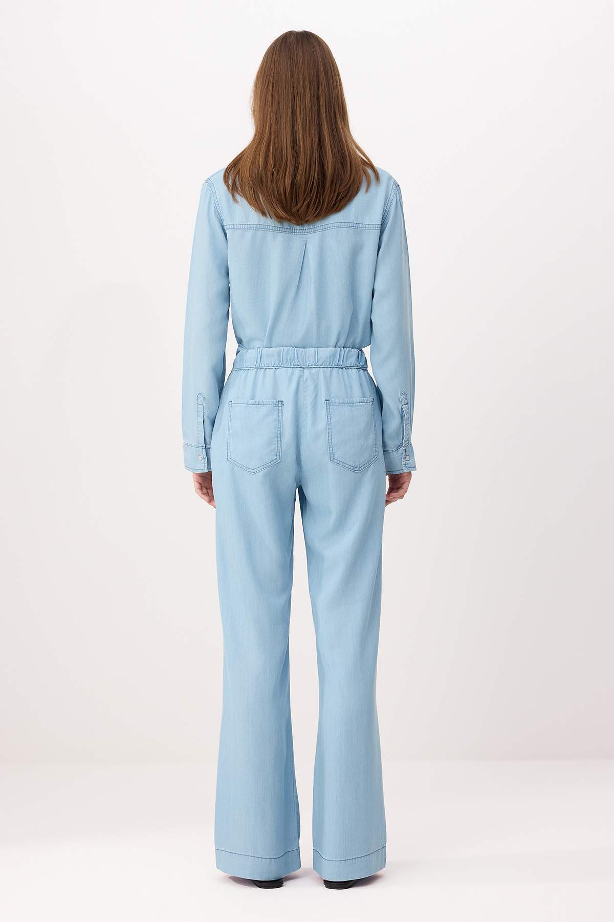 Trendyolmilla  Mavi Yüksek Bel Wide Leg More Sustainable %100 Tencel Jeans TWOSS26JE00235 - Görsel 4