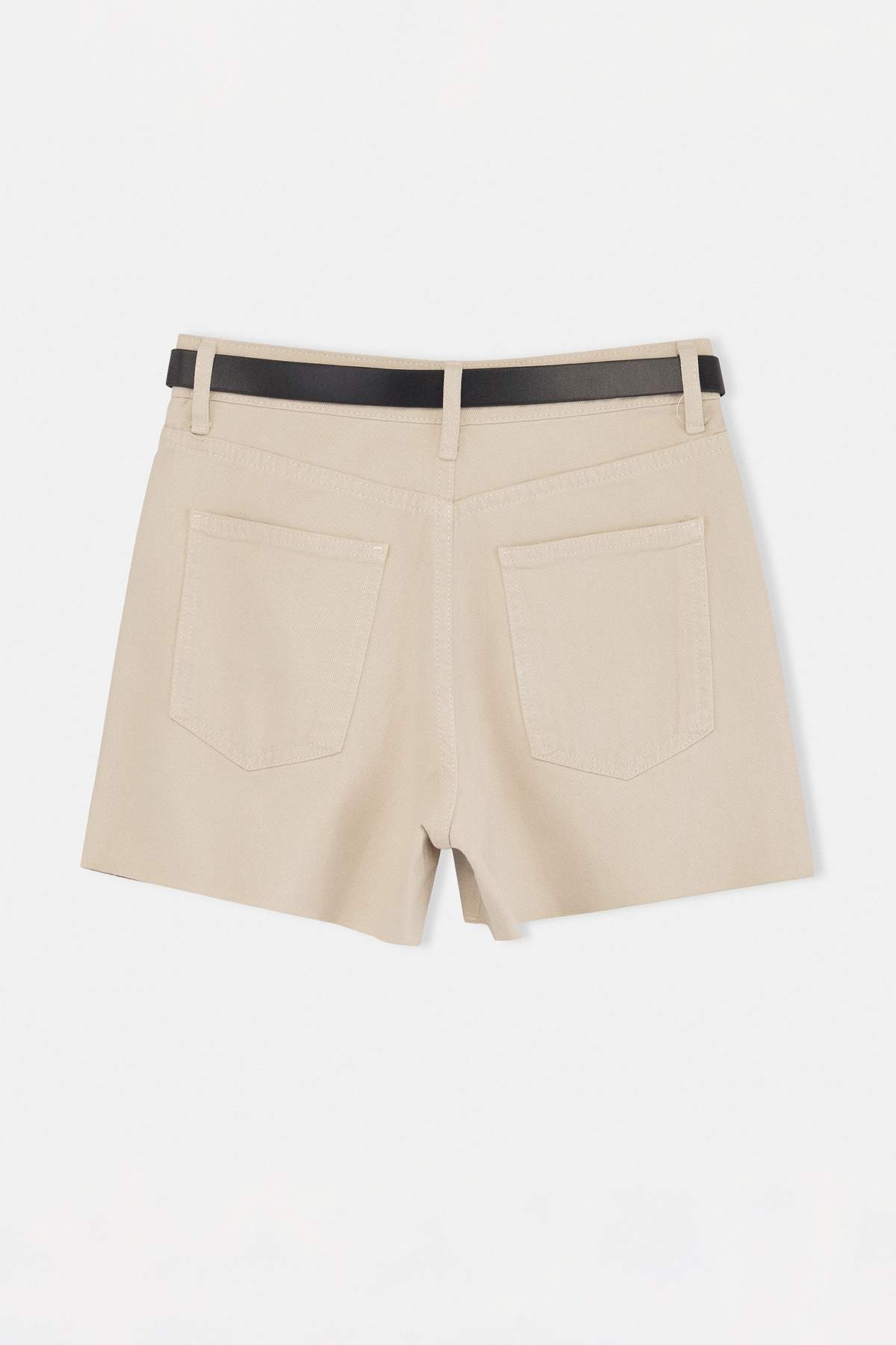 Trendyolmilla  Bej %100 Pamuk Yırtmaçlı City Şort TWOSS26SR00135 - Görsel 6