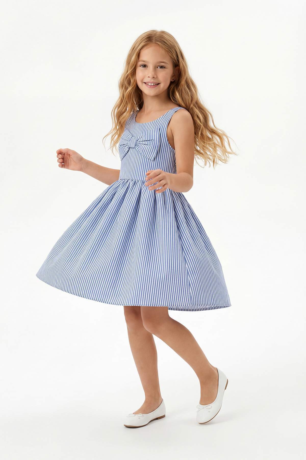 trendyolkids-girls-striped-short-mini-sleevel