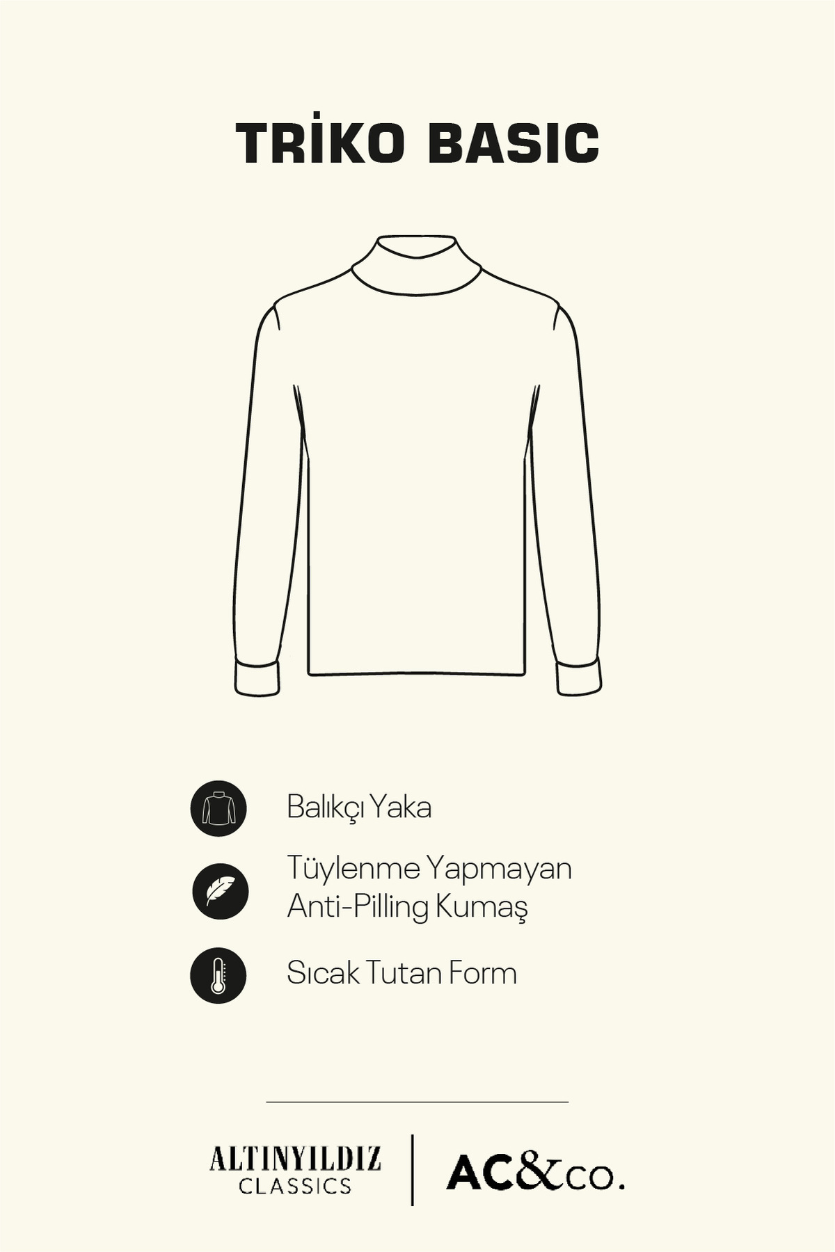 Erkek Siyah Tüylenme Yapmayan Anti Pilling Özellikli Standart Fit Tam Balıkçı Yaka Triko Kazak — مشکی 4A4923100004 — تصویر 5 از 8