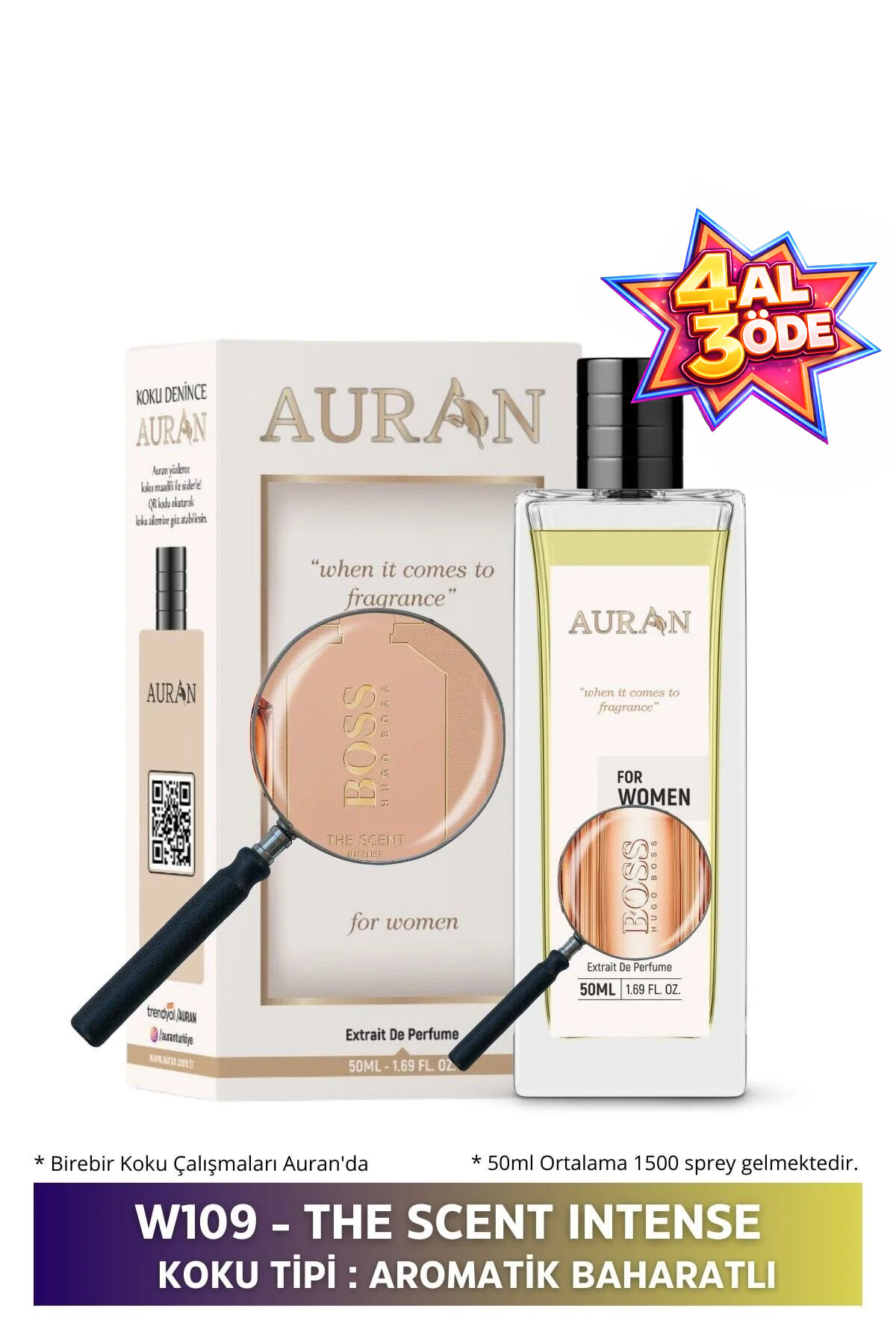 AURAN W109 - The Scent Intense Kadın Parfüm Aromatik 50ml — AURANPARFÜMKA50ML9