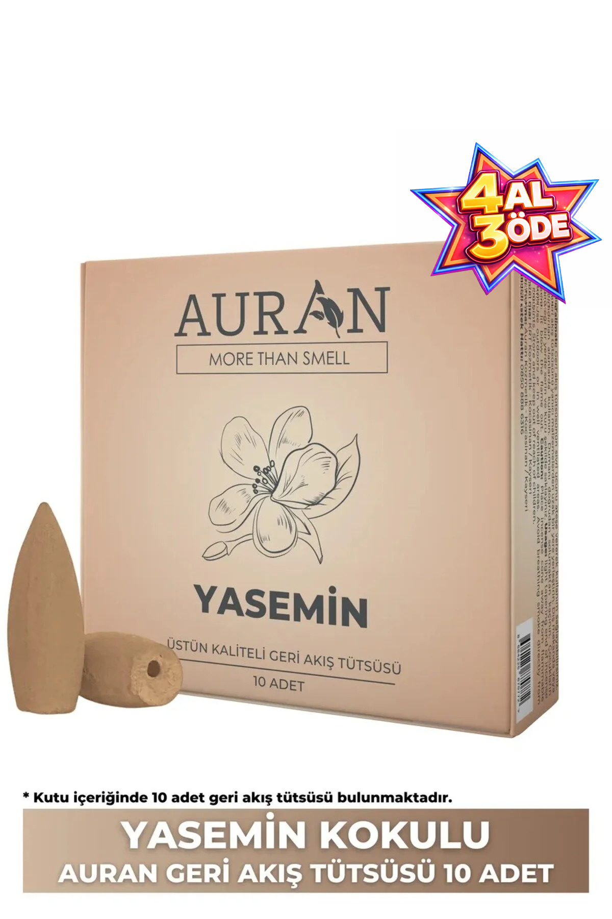 Jasmine Scented Backflow Incense conical Incense Jasmine Backflow Incense Cones 10 Pcs