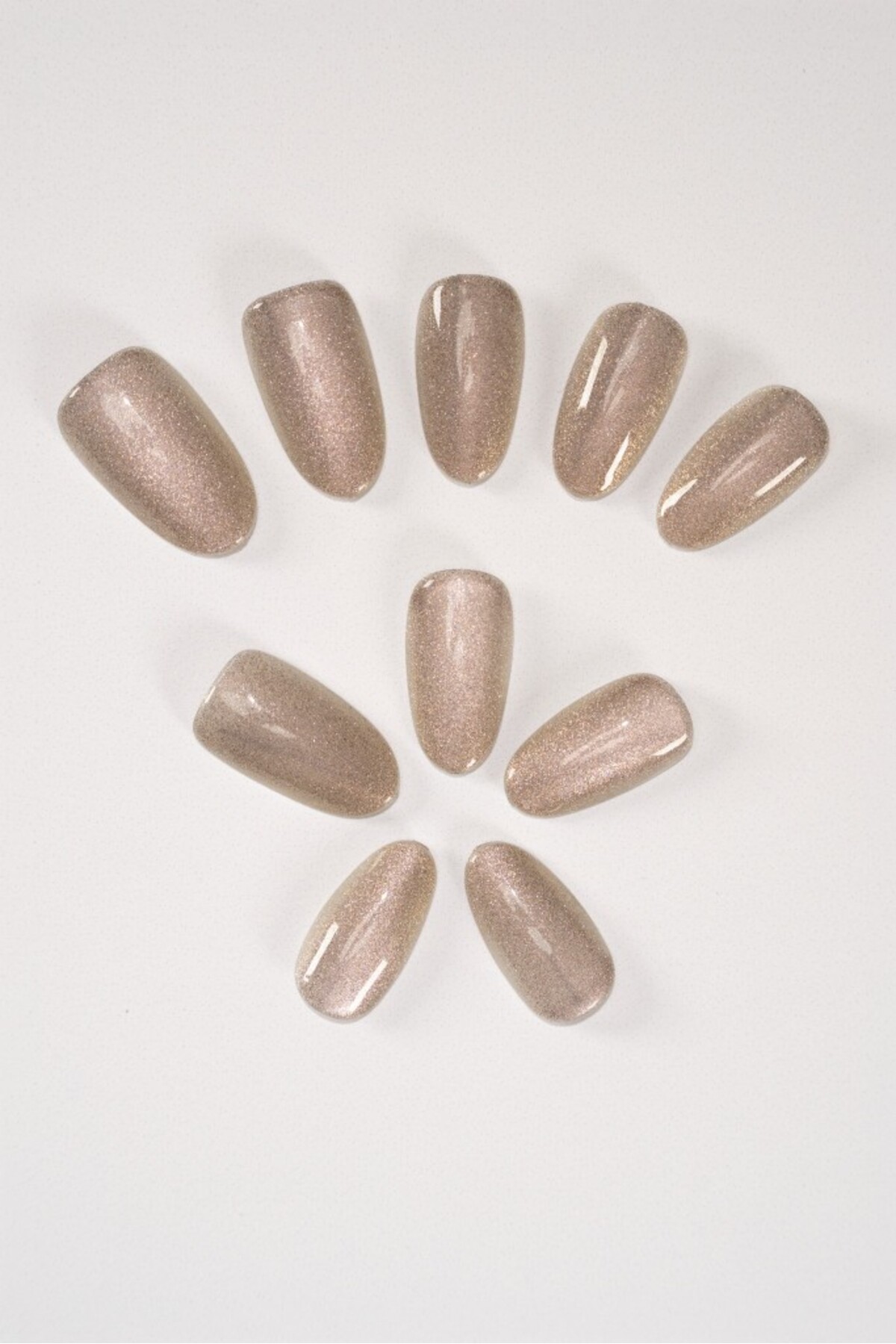 POP Beauty Takma Tırnak Seti & Zararsız Yapıştırıcı, Cat Eye POPBeauty10143 — نقره‌ای POPCATEYE