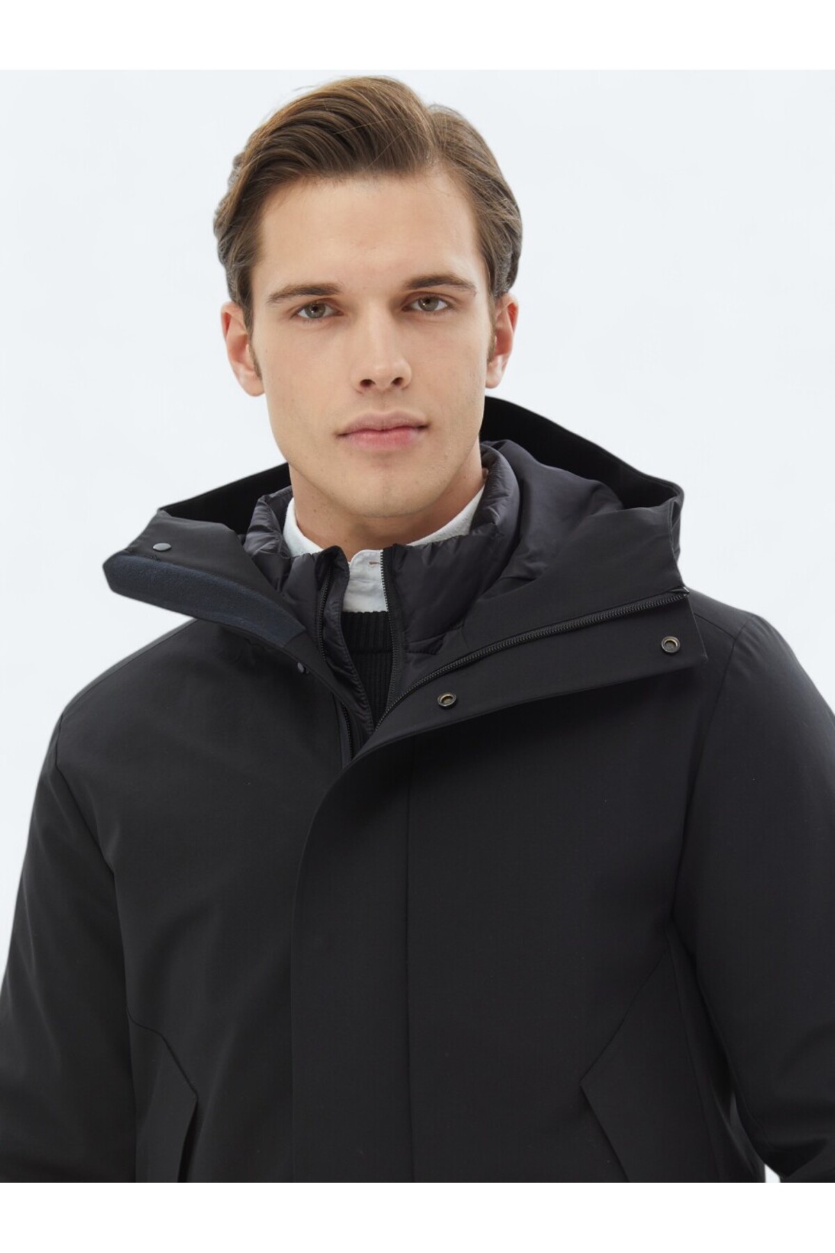 Kip  Siyah Regular Fit Kelebek Yaka Casual Dokuma Kaban - Görsel 6