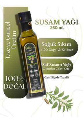 OILIVA GIDA SAN. VE DIŞ TİC. LTD. ŞTİ. Susam Yağı 250 ml (SOĞUK SIKIM)