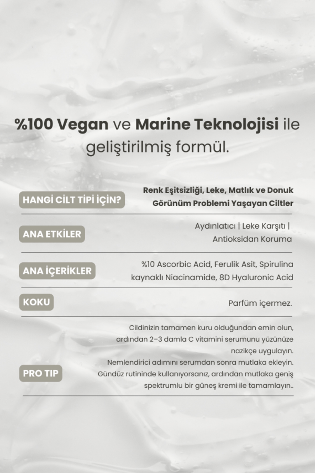 C Vitamini Aydınlatıcı Antioksidan Yüz Serumu 30 ml — MP37 — تصویر 6 از 7