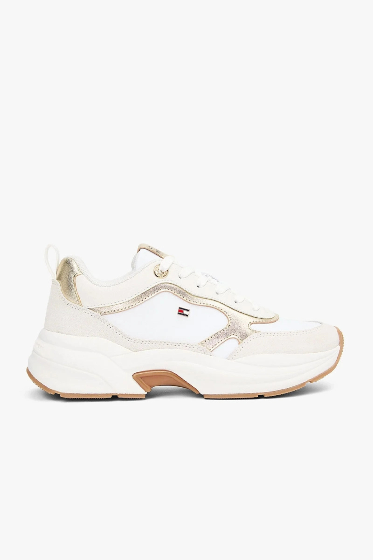 Tommy Hilfiger TH Chunky Runner Metalické dámské zlaté tenisky FW0FW092040HU
