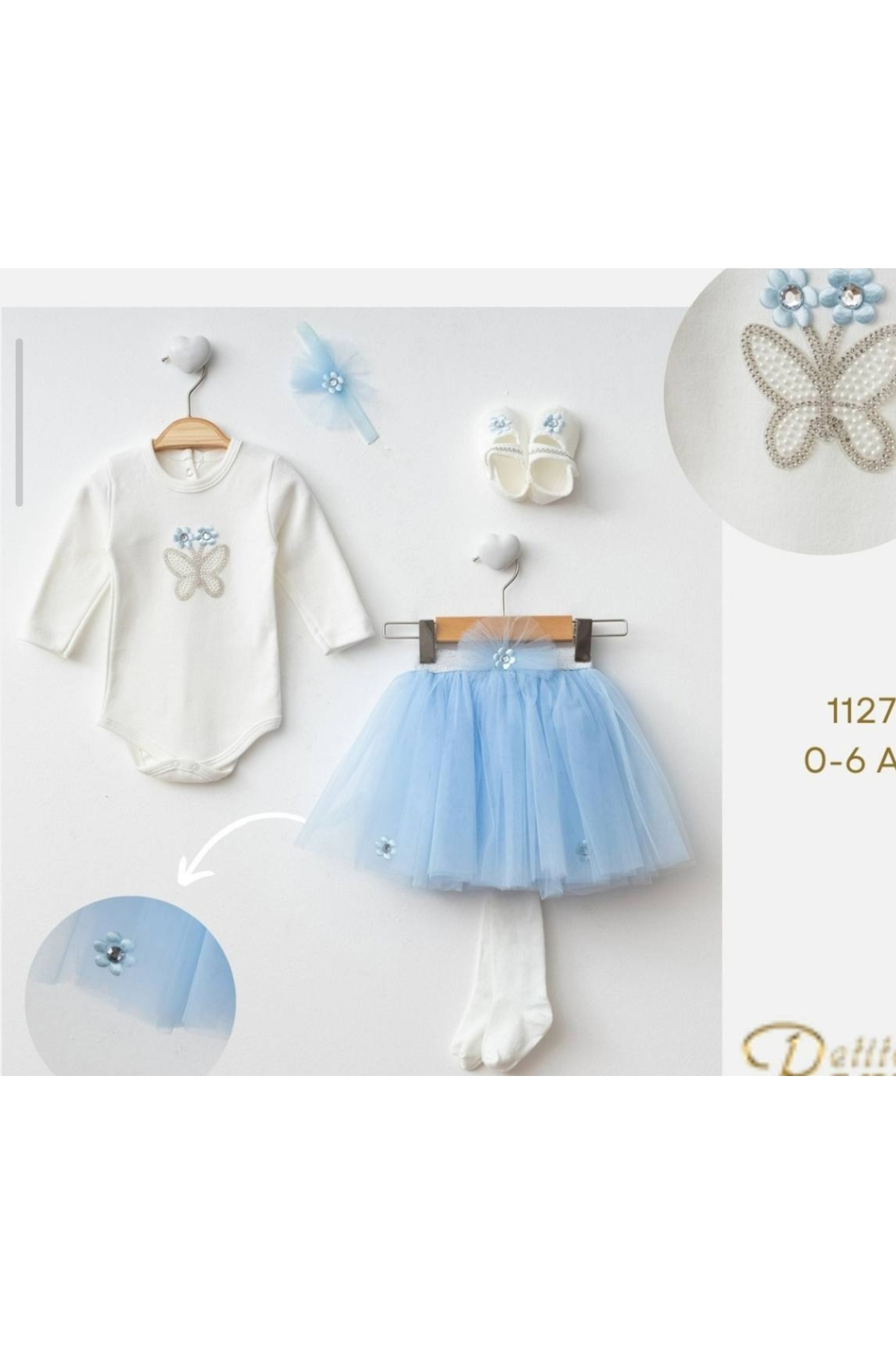 ARIÇOCUKGİYİM mevlütlük kız bebe takım 0-6 ay fotoğrafı 2 (önizleme)