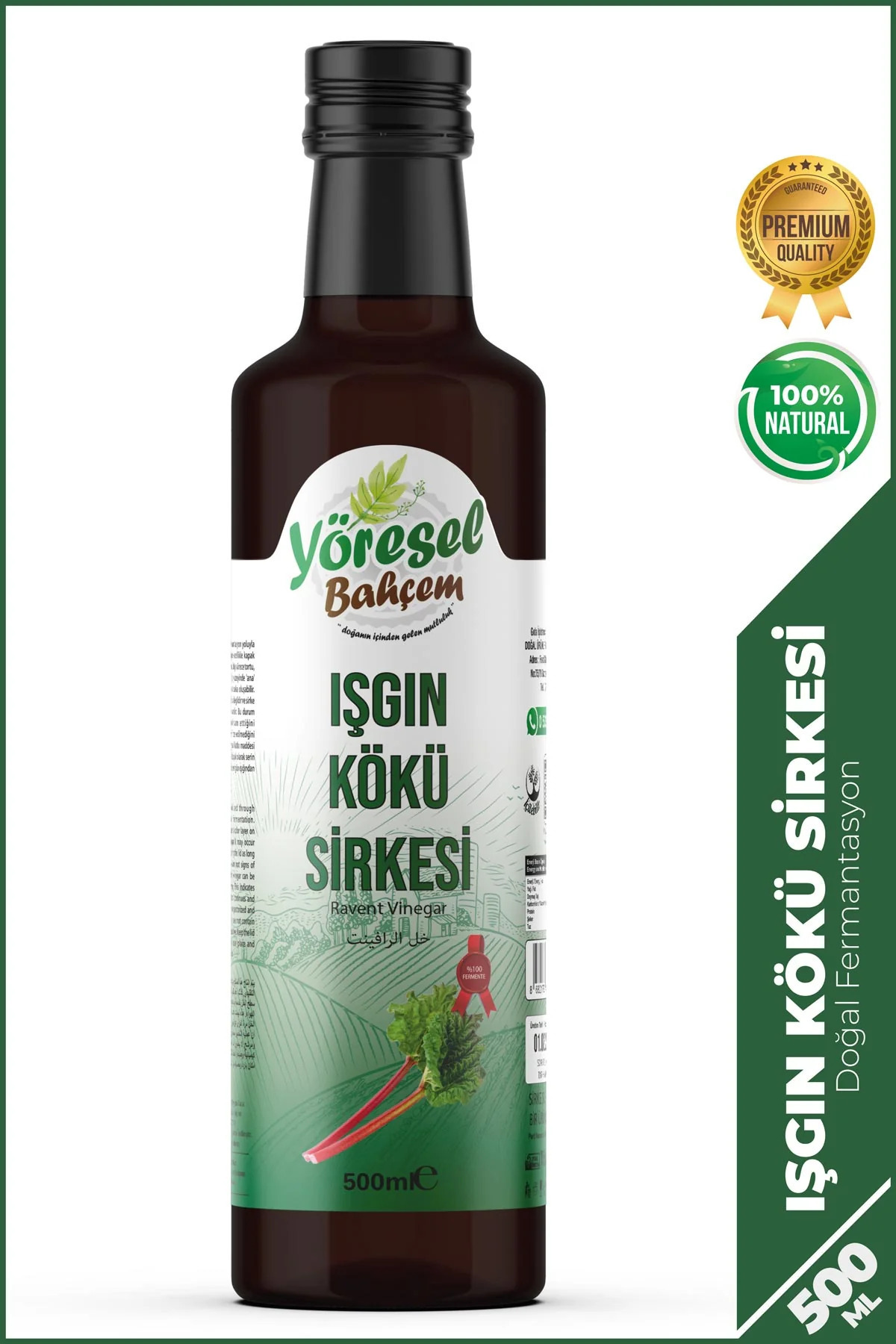 Yöresel Bahçem Işkın Kökü Sirkesi Doğal Fermantasyon (500ml) - Fiyatı, Yorumları