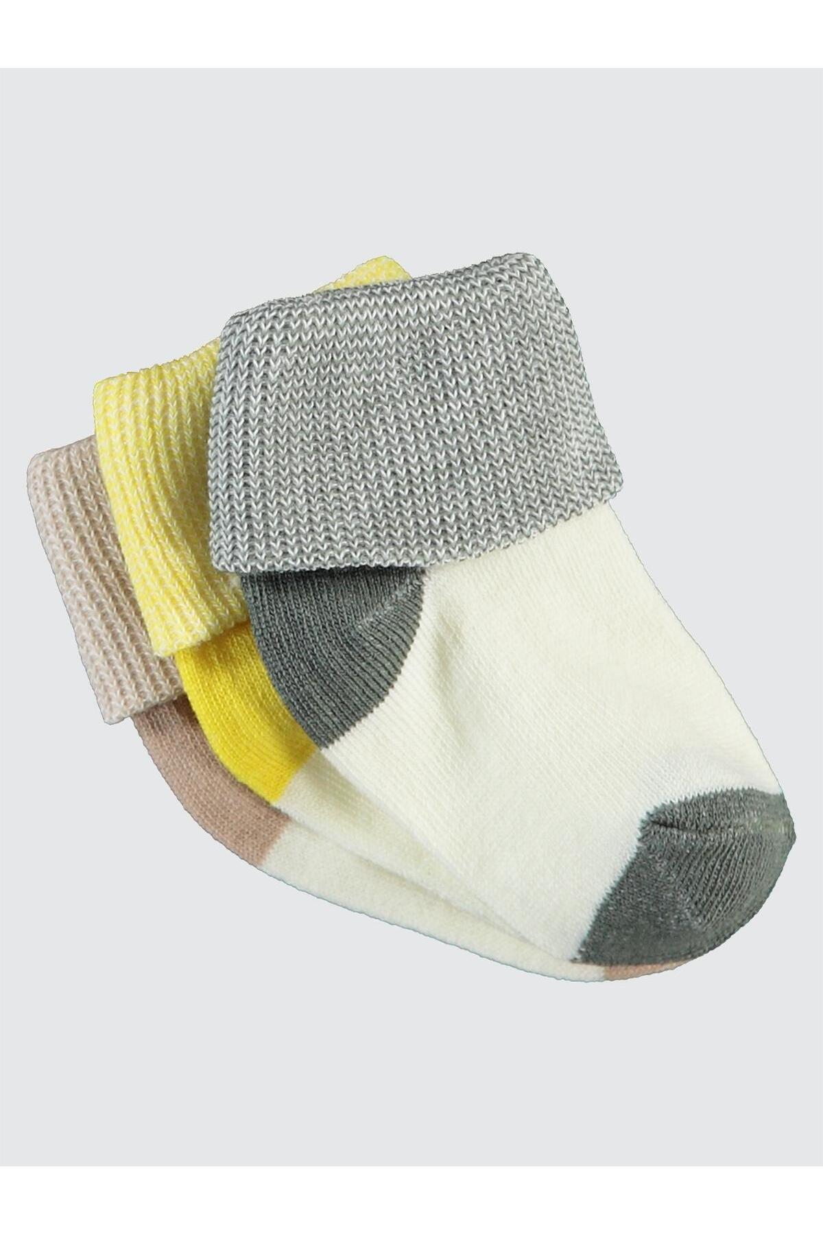 Civil Baby Bebek 3'lü Çorap Set 0-6 Ay Bej fotoğrafı 6 (önizleme)