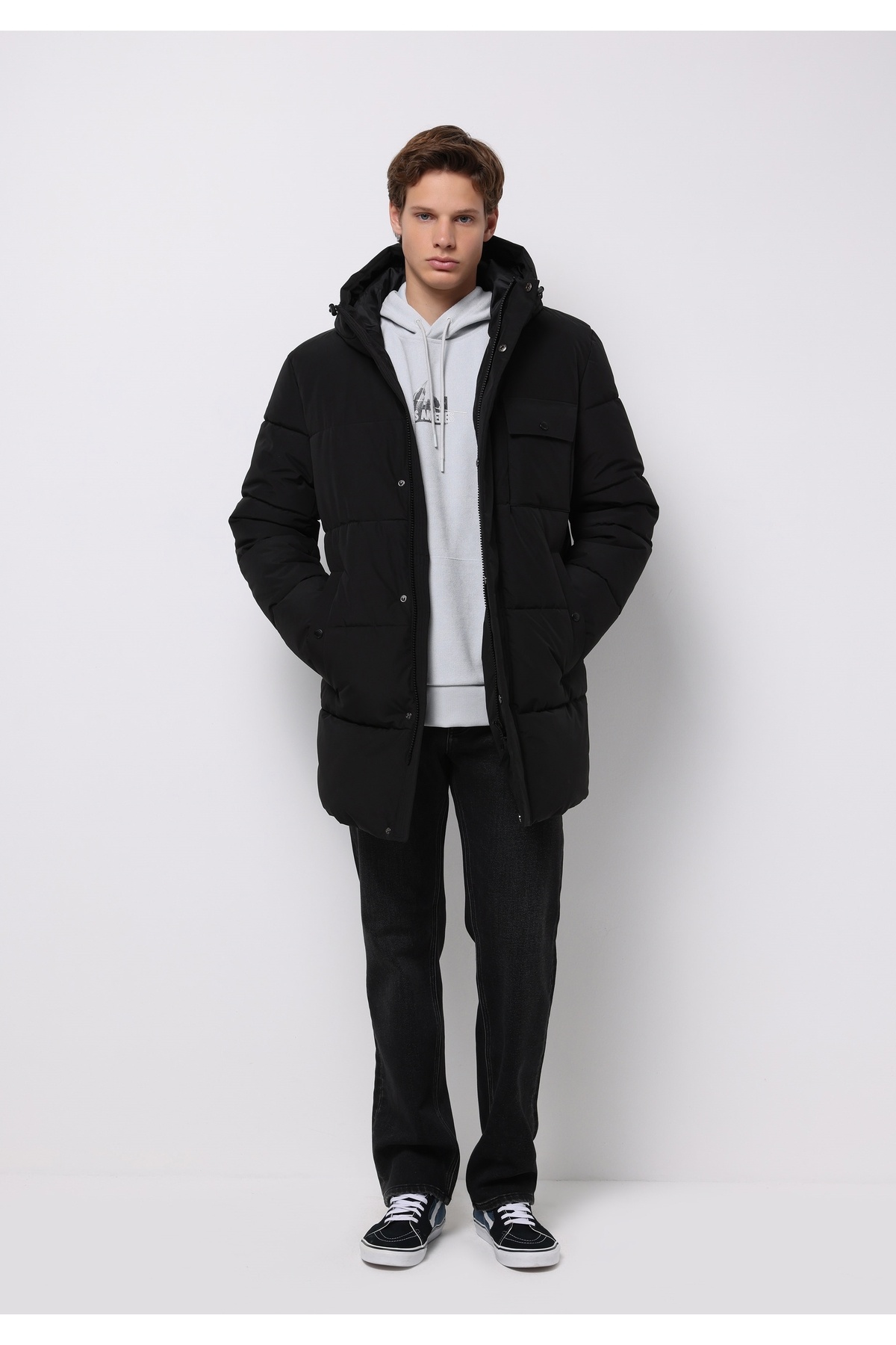 Colin's Regular Fit Erkek Siyah Kaban görsel 3