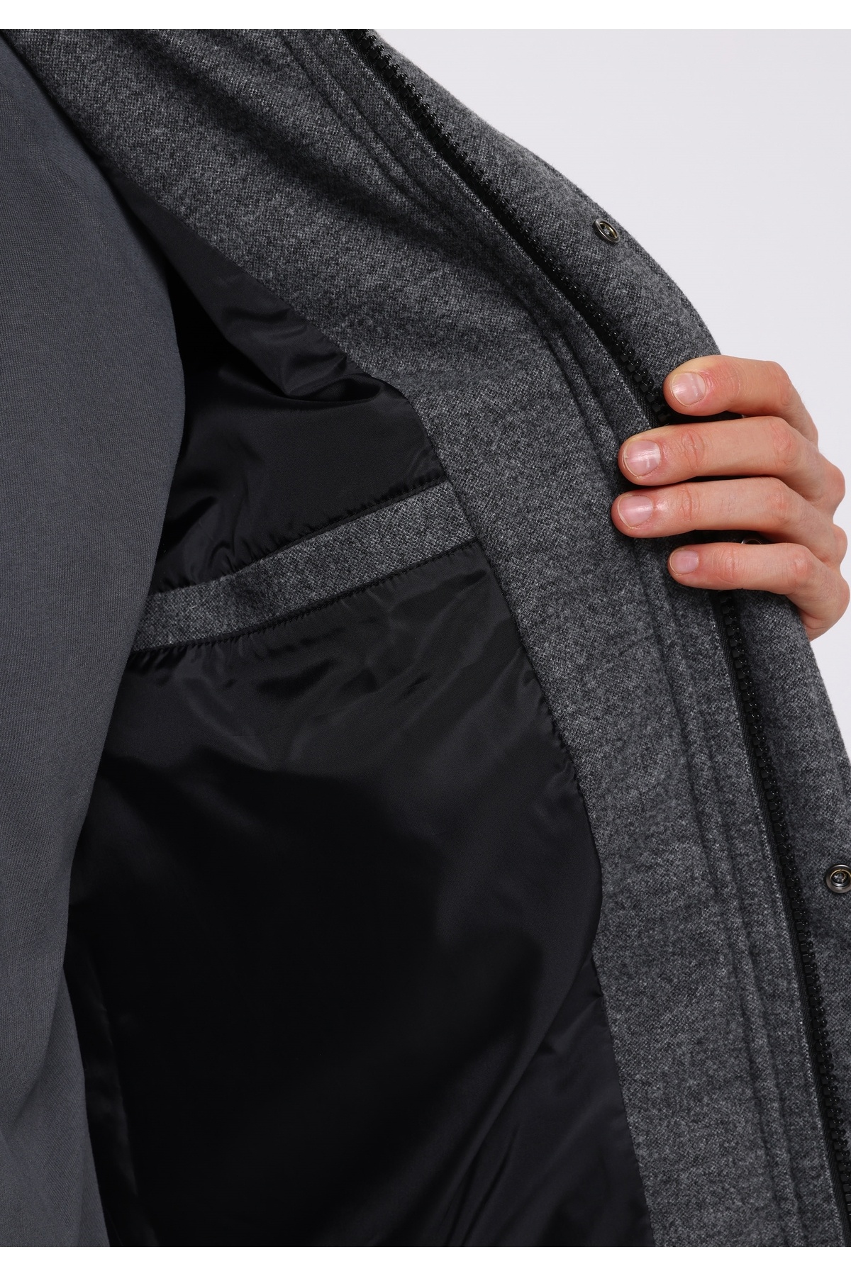 Colin’s  Regular Fit Erkek Gri Kaban - Görsel 4