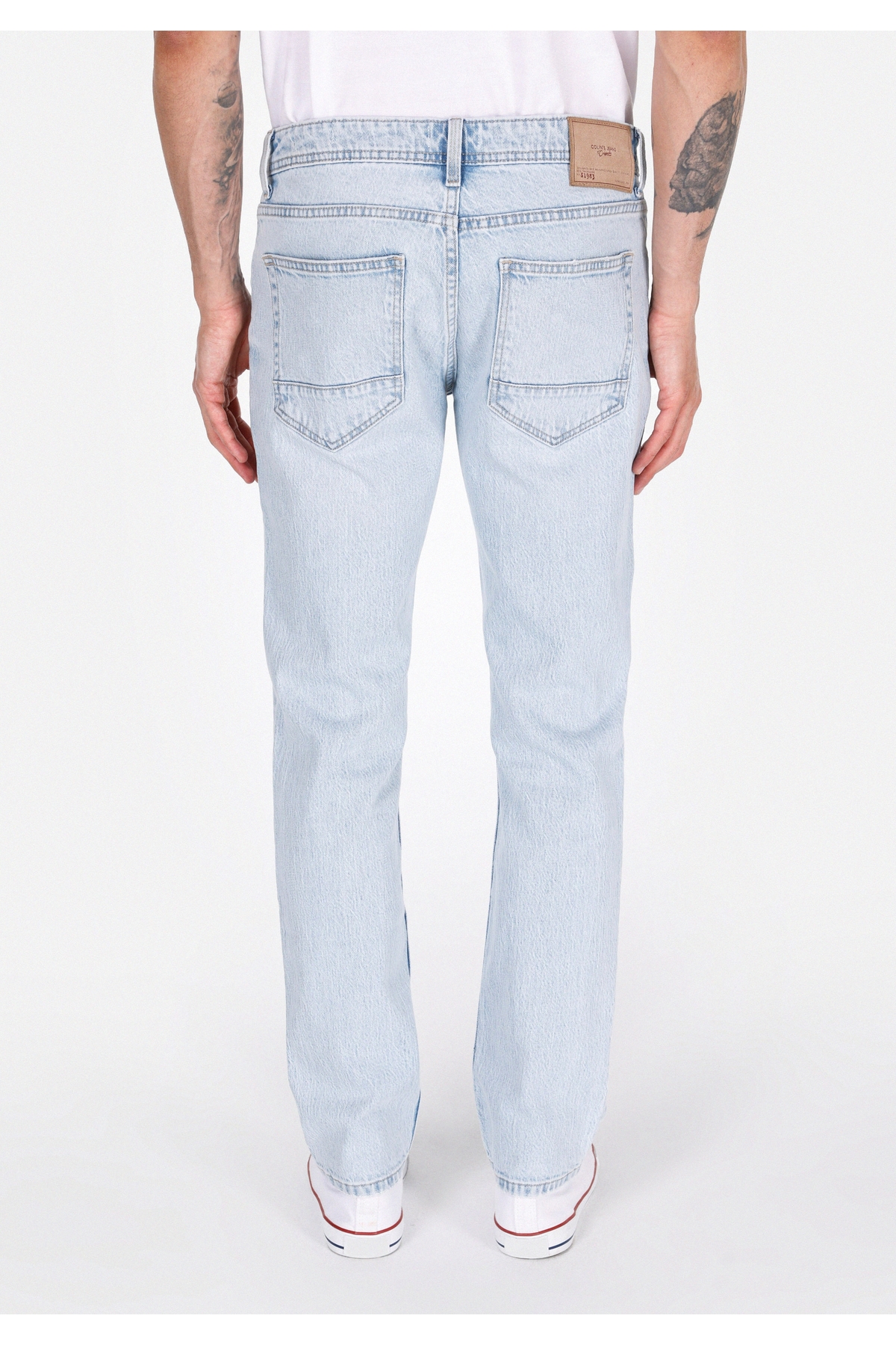 Colin's Straight Fit Düşük Bel Düz Paça Erkek Bleach İndigo Denim Jean Fermuarlı Pantolon görsel 2