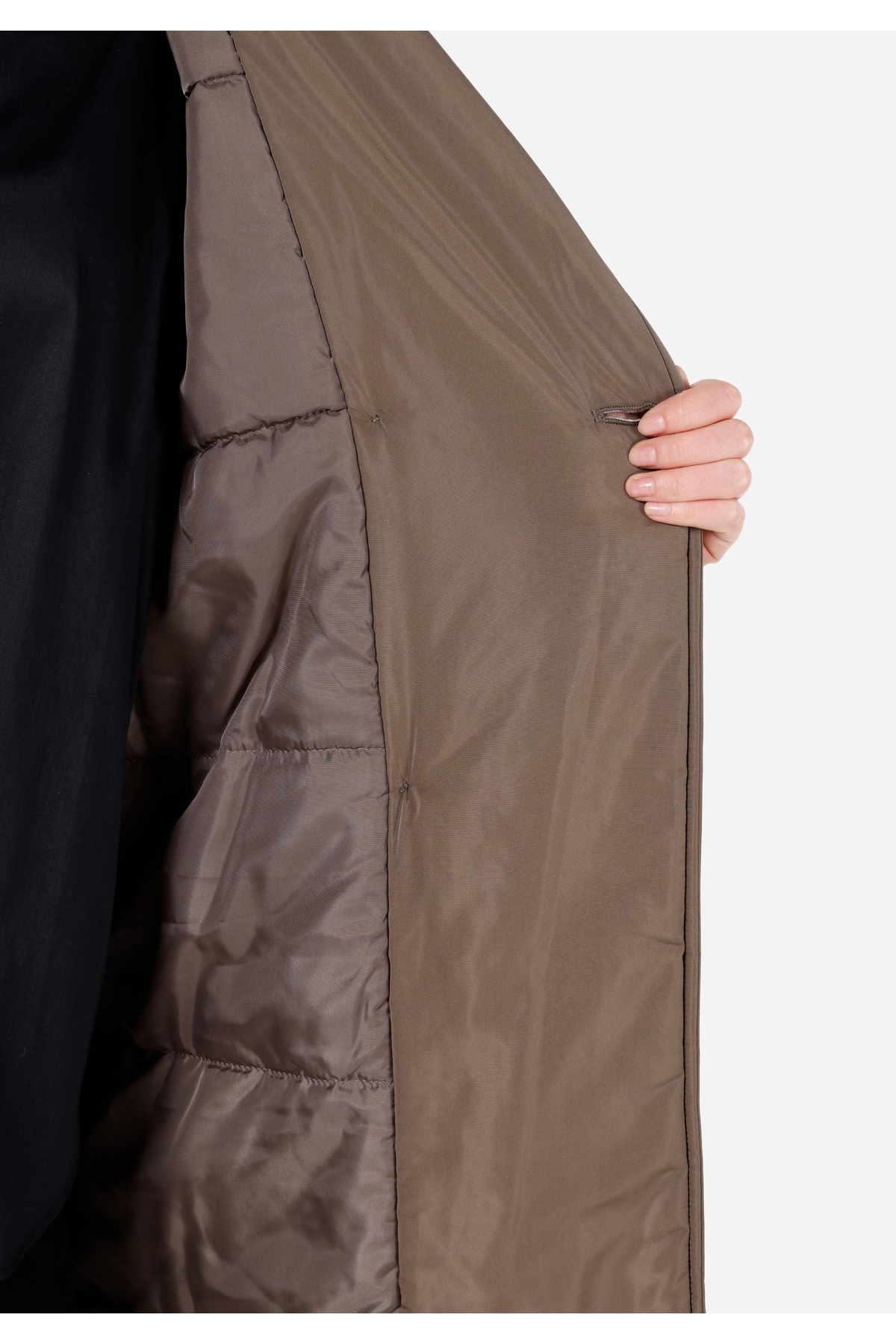 Colin’s  Regular Fit Kapüşonlu Kadın Yeşil Kaban - Görsel 5