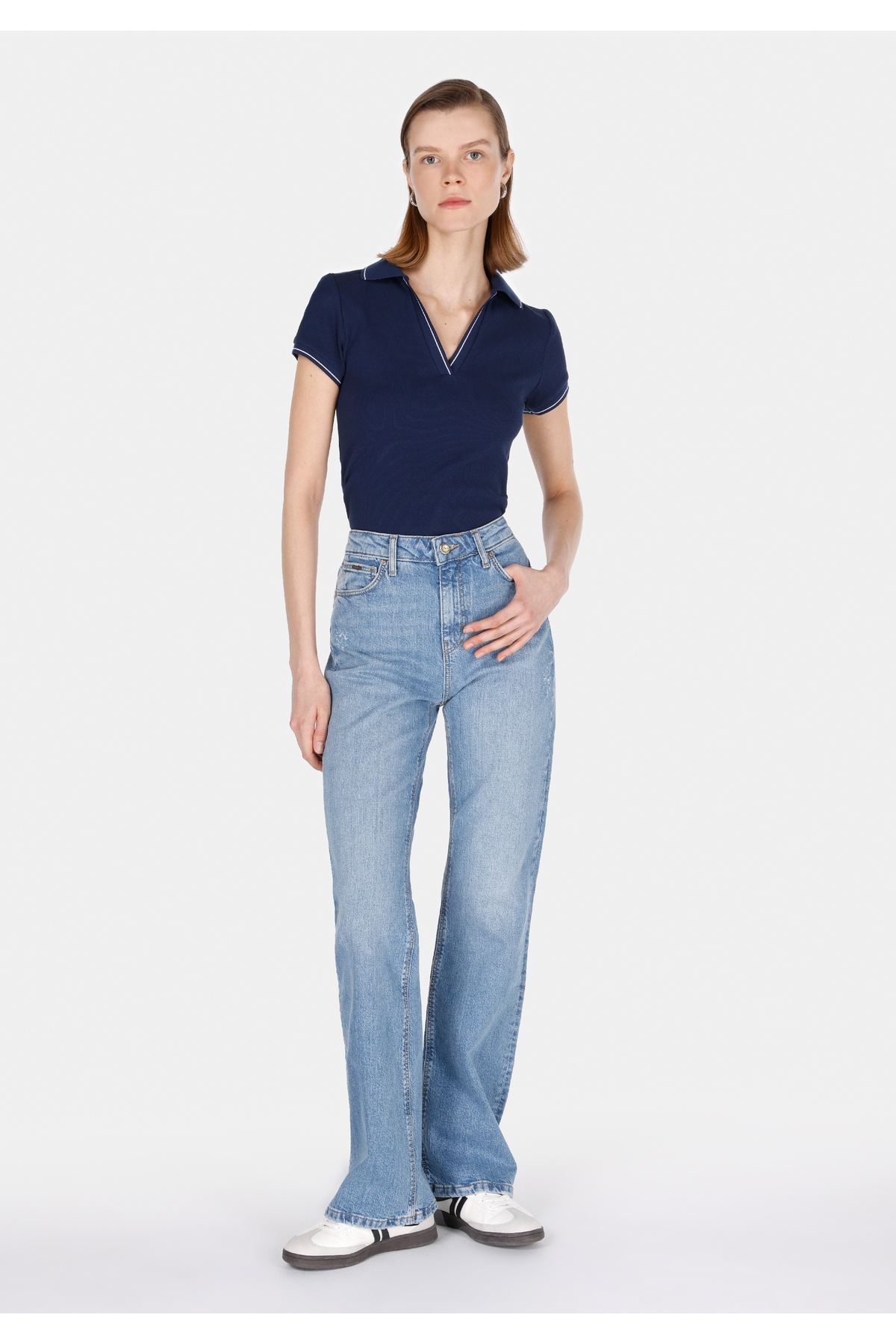 791 Monıca Regular Fit Kadın Mavi Jean Pantolon