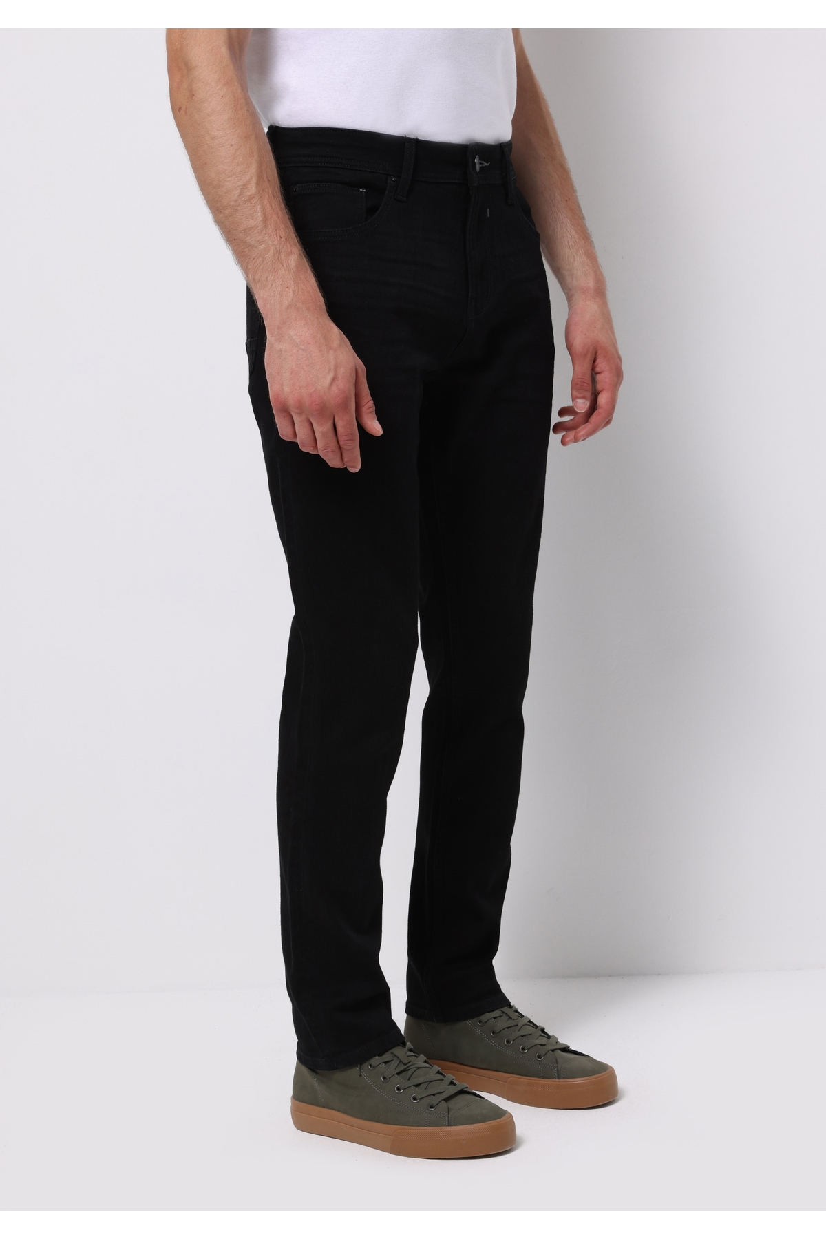 Colin's Regular Fit Orta Bel Daralan Paça Erkek Black Black Denim Pamuklu Jean Pantolon görsel 4