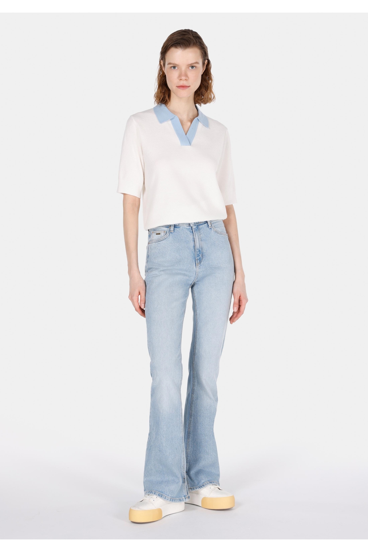 Regular Fit Kadın İndigo Jean Pantolon