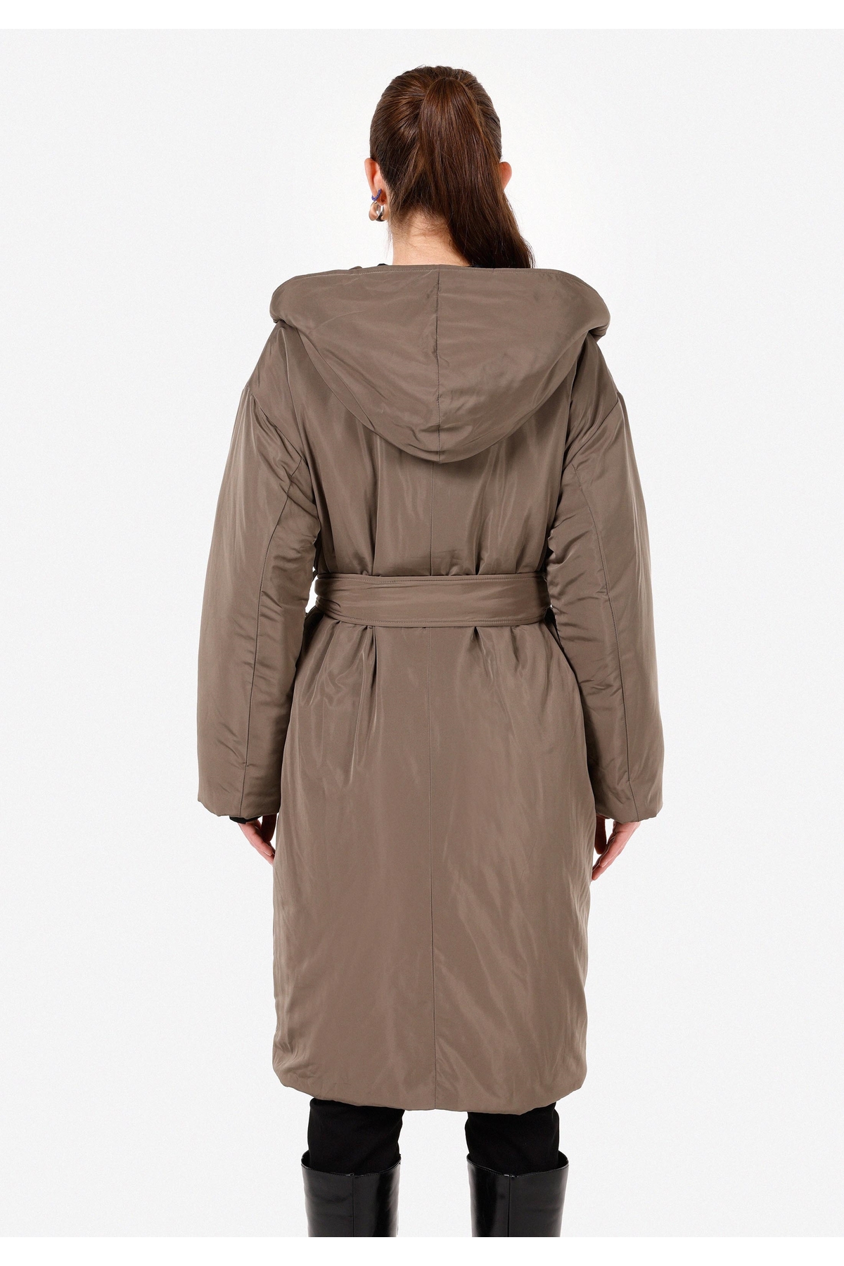 Colin’s  Regular Fit Kapüşonlu Kadın Yeşil Kaban - Görsel 2