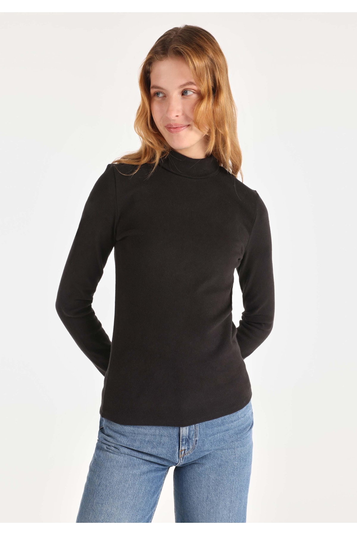 Siyah Kadın Tshirt U.kol