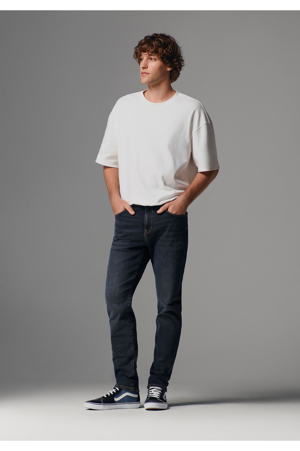 Slim Fit Erkek Lacivert Jean Pantolon