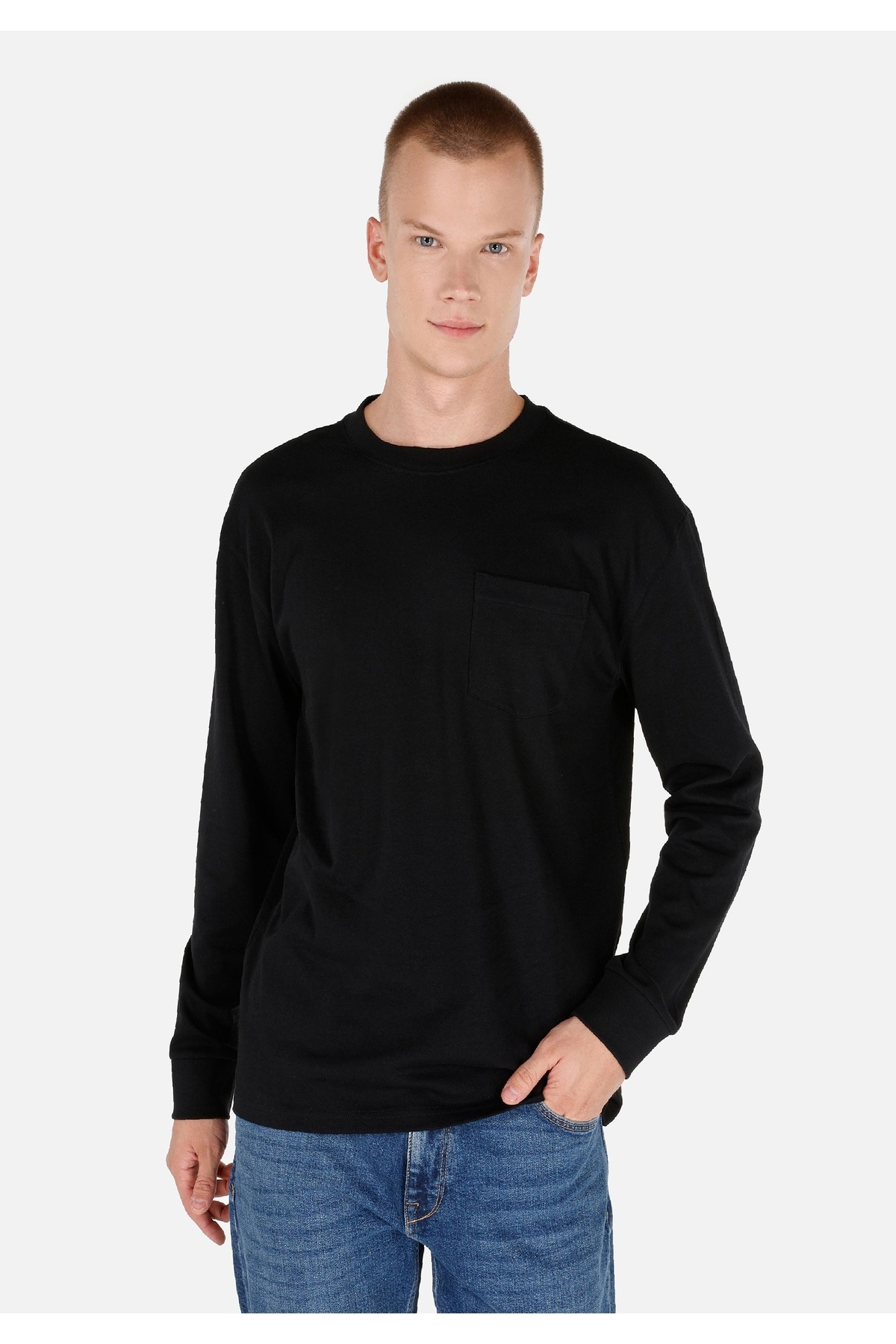 Siyah Erkek Tshirt U.kol