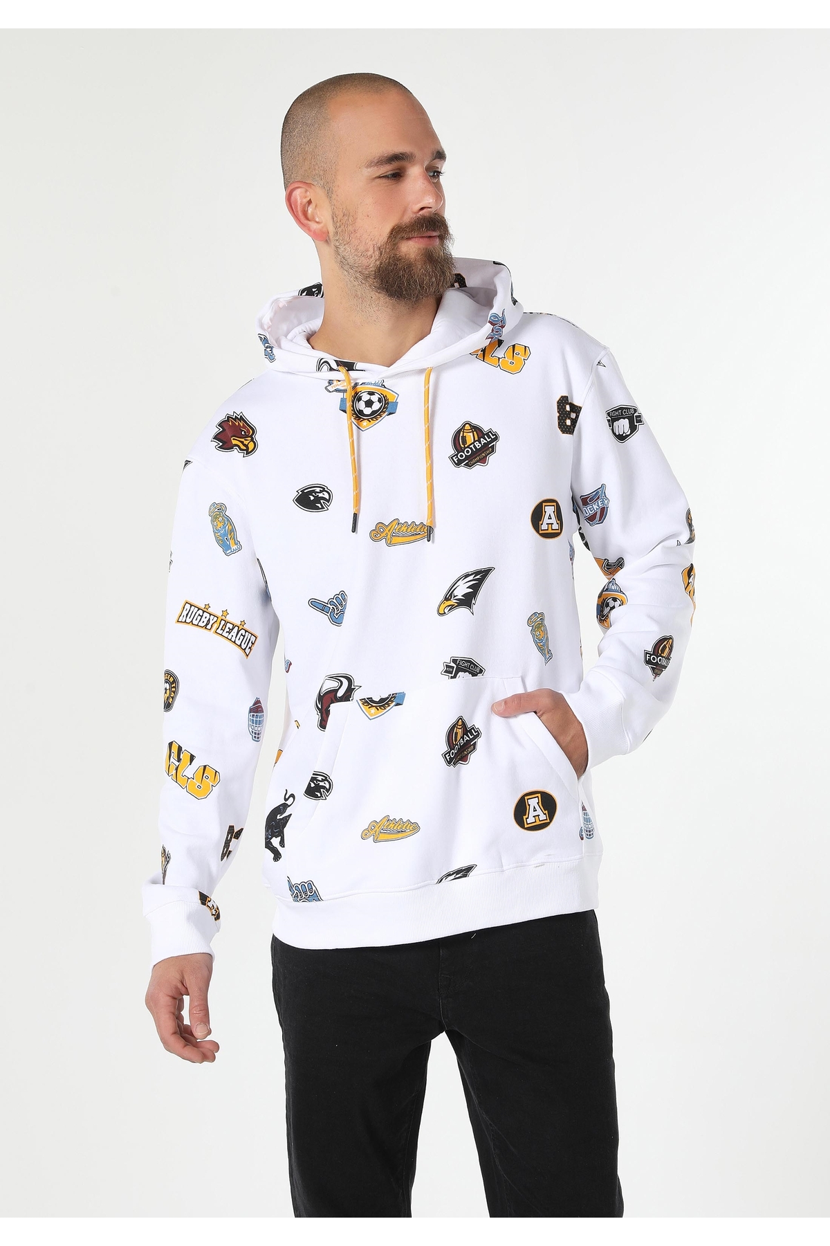 Colin’s Comfort Fit Men's White Sweatshirt