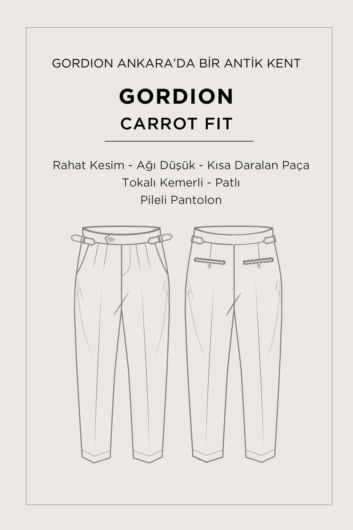 Avva  Erkek Siyah Yanları Tokalı Viskon Karışımlı Kolay Ütülenen Carrot Fit Pantolon A52Y3043 - Görsel 2