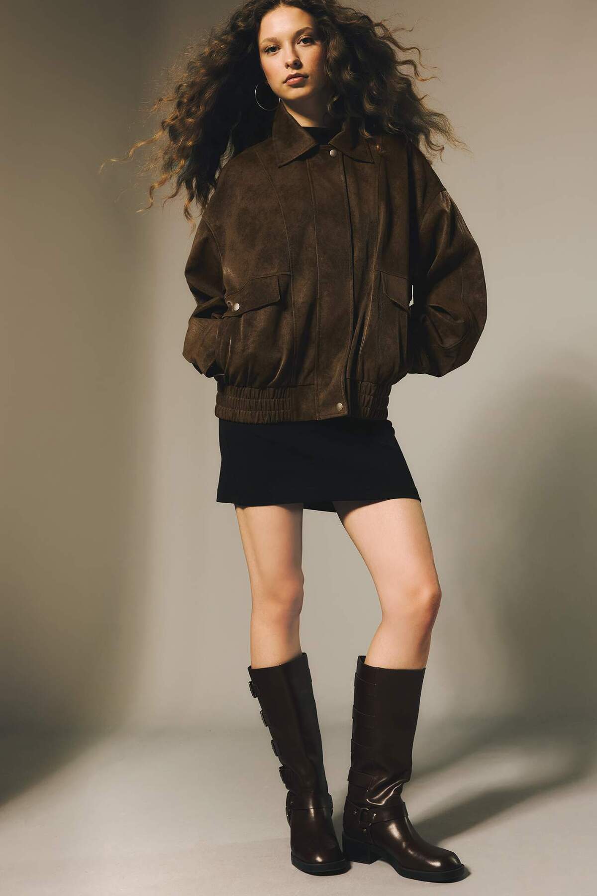 Defacto  Su Geçirmez Dad Fıt Suni Deri Mont G6497AX26SP - Görsel 2