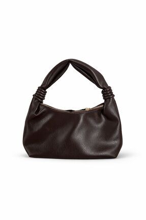 semabutik Büzgü Detaylı Kadın Omuz Çantası Şık ve Modern Tasarım