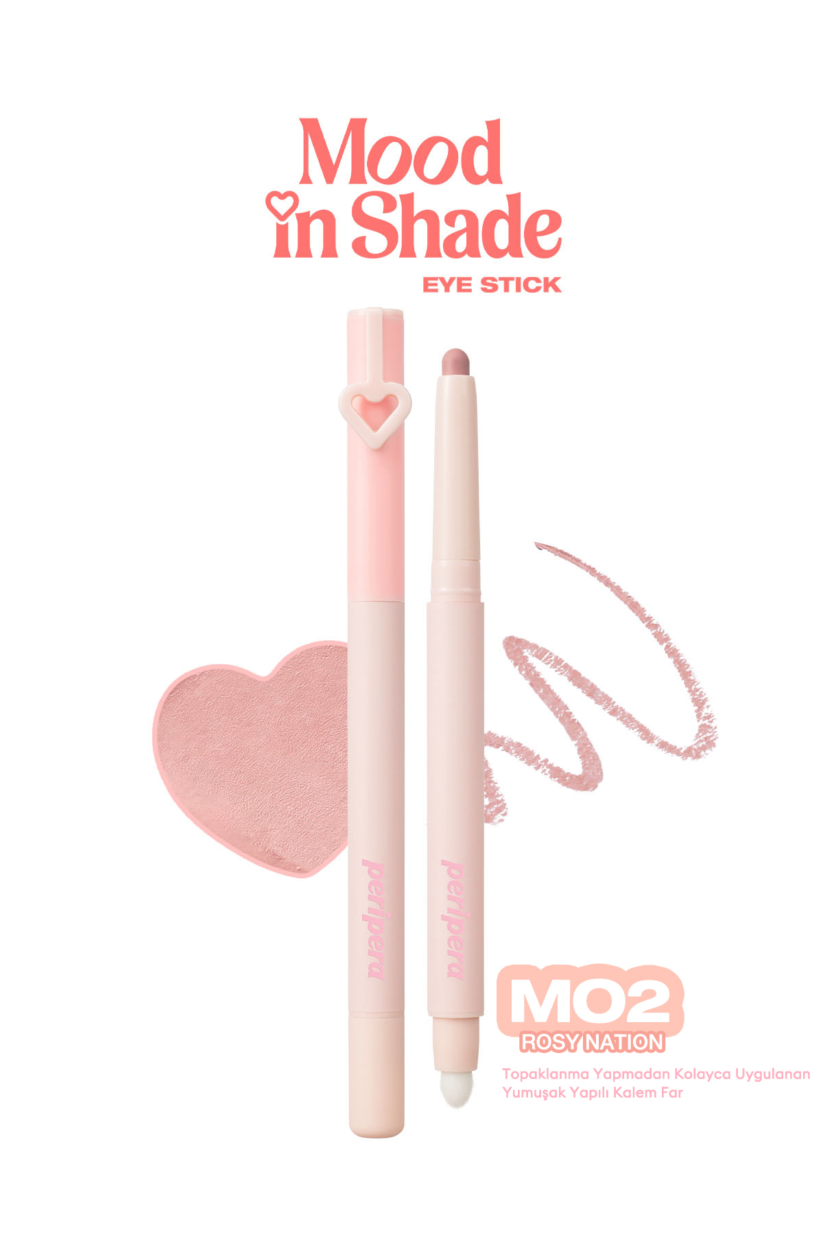 PERIPERA مداد چشم Mood In Shade (M02 Rosy Nation) - استفاده آسان بدون ایجاد توده — عکس ۱۱۱۶۱۴