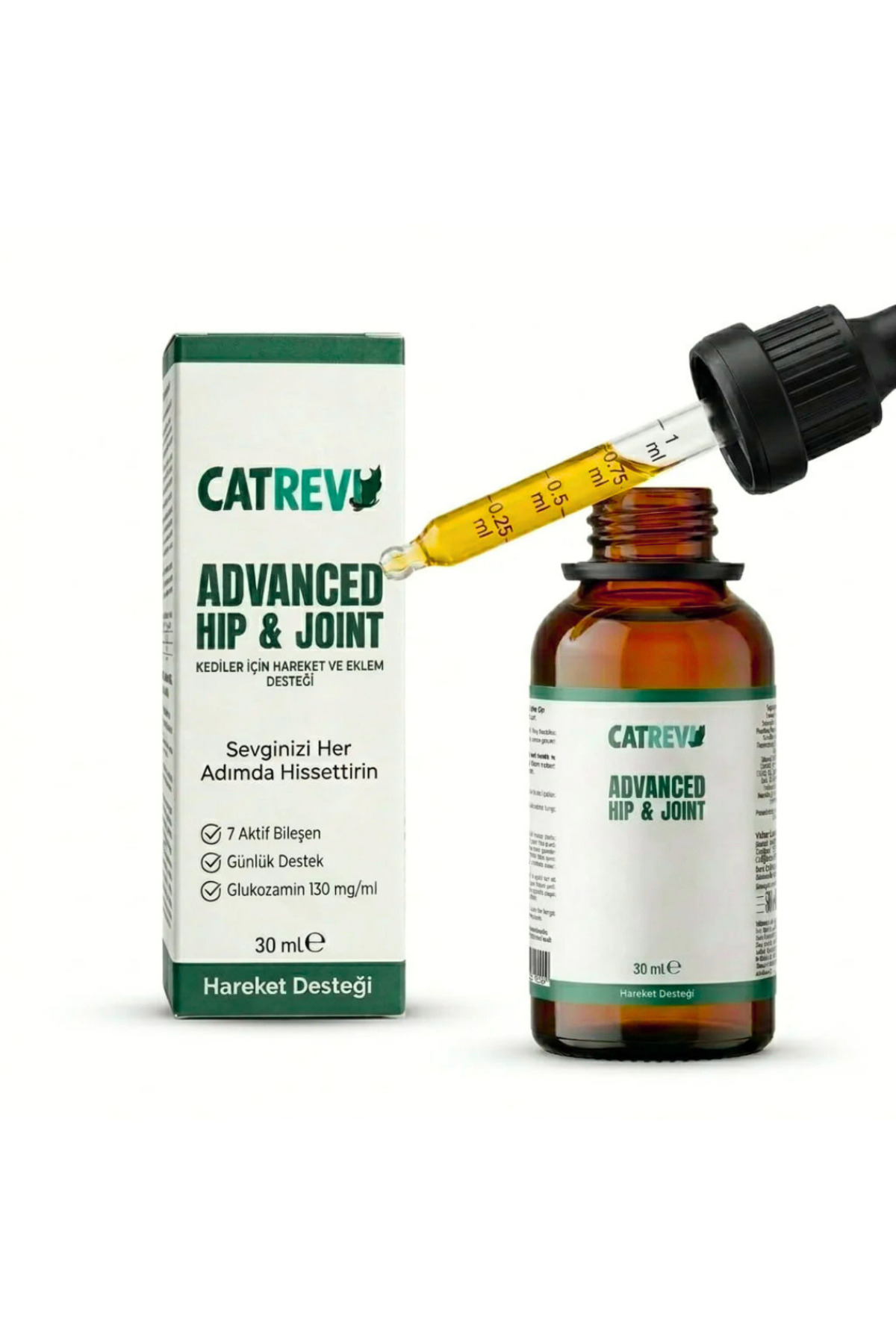 Catrevi Kedi Eklem ve Hareket - Sıvı Glukozamin MSM İçeren Güçlendirici Takviye Destekleyici Hip&Joint Damla 30ml - Fiyatı, Yorumları