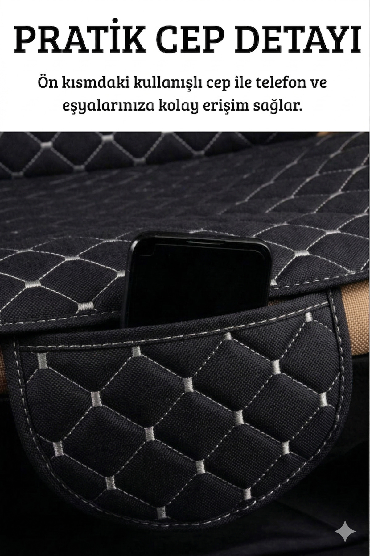 Ecarteks Terletmez Cepli Oto Koltuk Minder Seti Kolay Montaj Universal Koruyucu Kılıf Gümüş fotoğrafı 4 (önizleme)