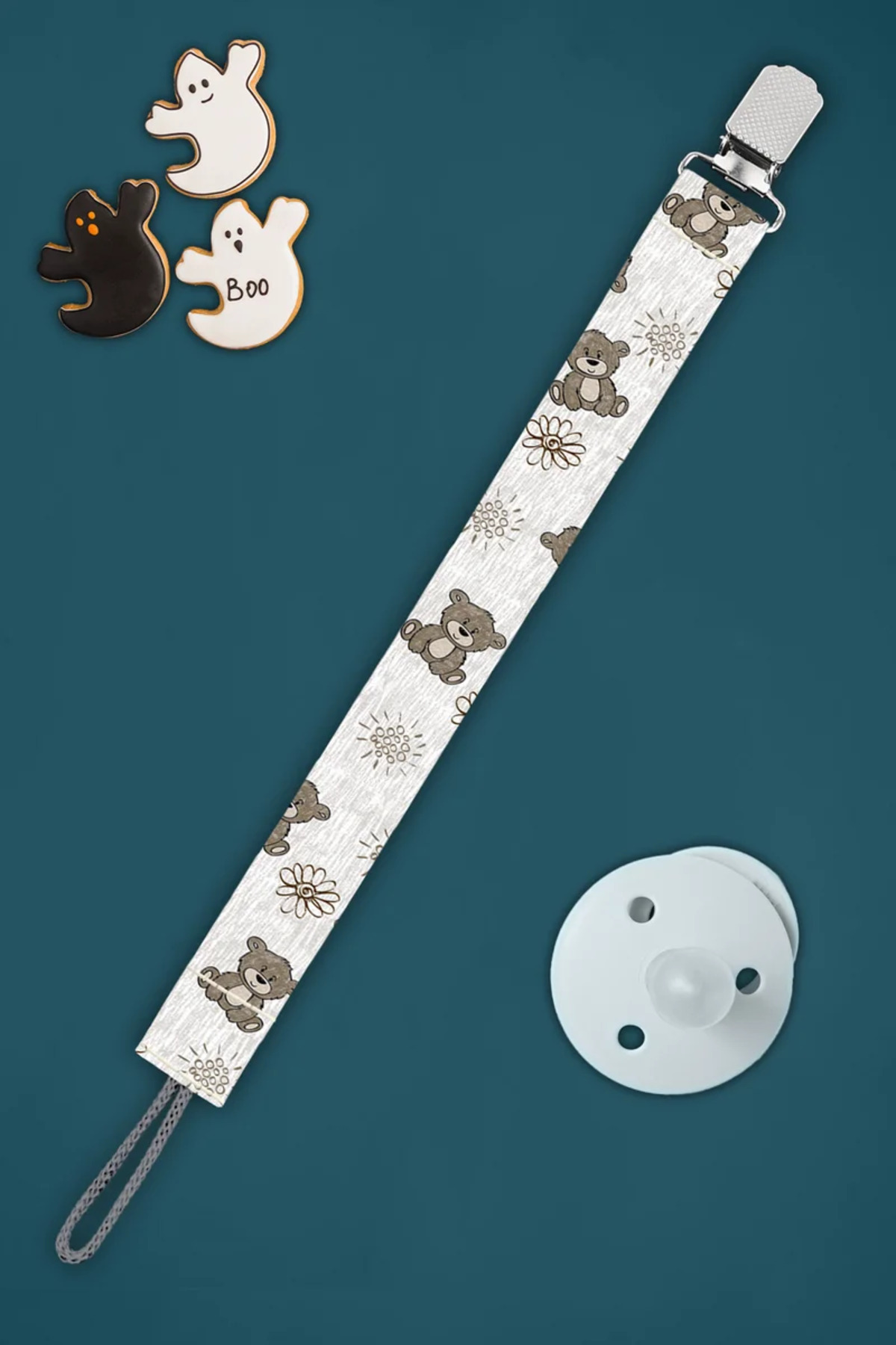 Apptakı Oyuncak Ayı Bebek Emzik Askısı Emzik Zinciri Emzik Tutacağı Emzirme Aksesuarı - EMZ0064 fotoğrafı 2 (önizleme)