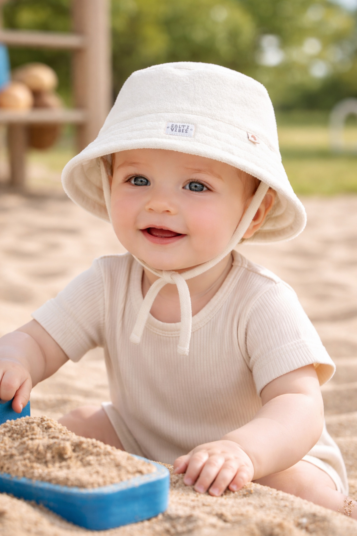 Caramell Bebenova Sunny Days Pamuk Havlu Şapka - Ekru Renk - Yeni Sezon fotoğrafı 3 (önizleme)