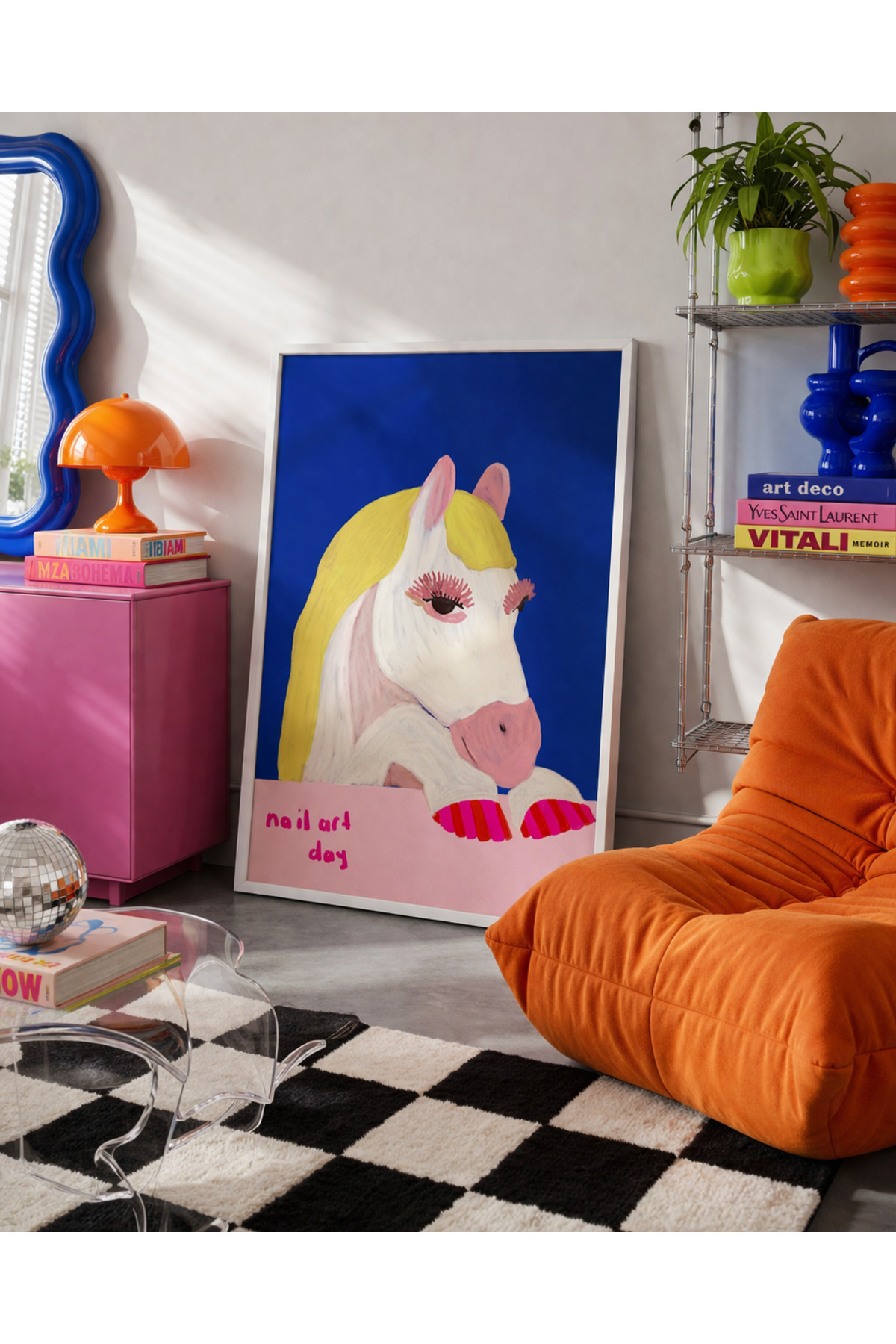 Modern At Poster Pop Art Tablo Renkli Duvar Dekoru Çerçevesiz