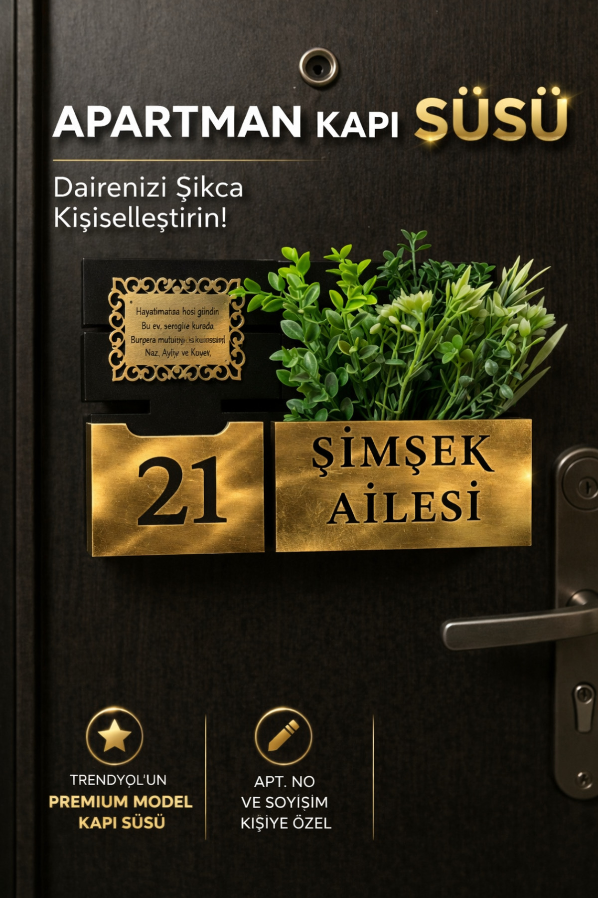 Modern Design Door Ornament, Door Ornament, Wooden Door Ornament, Door Nameplate