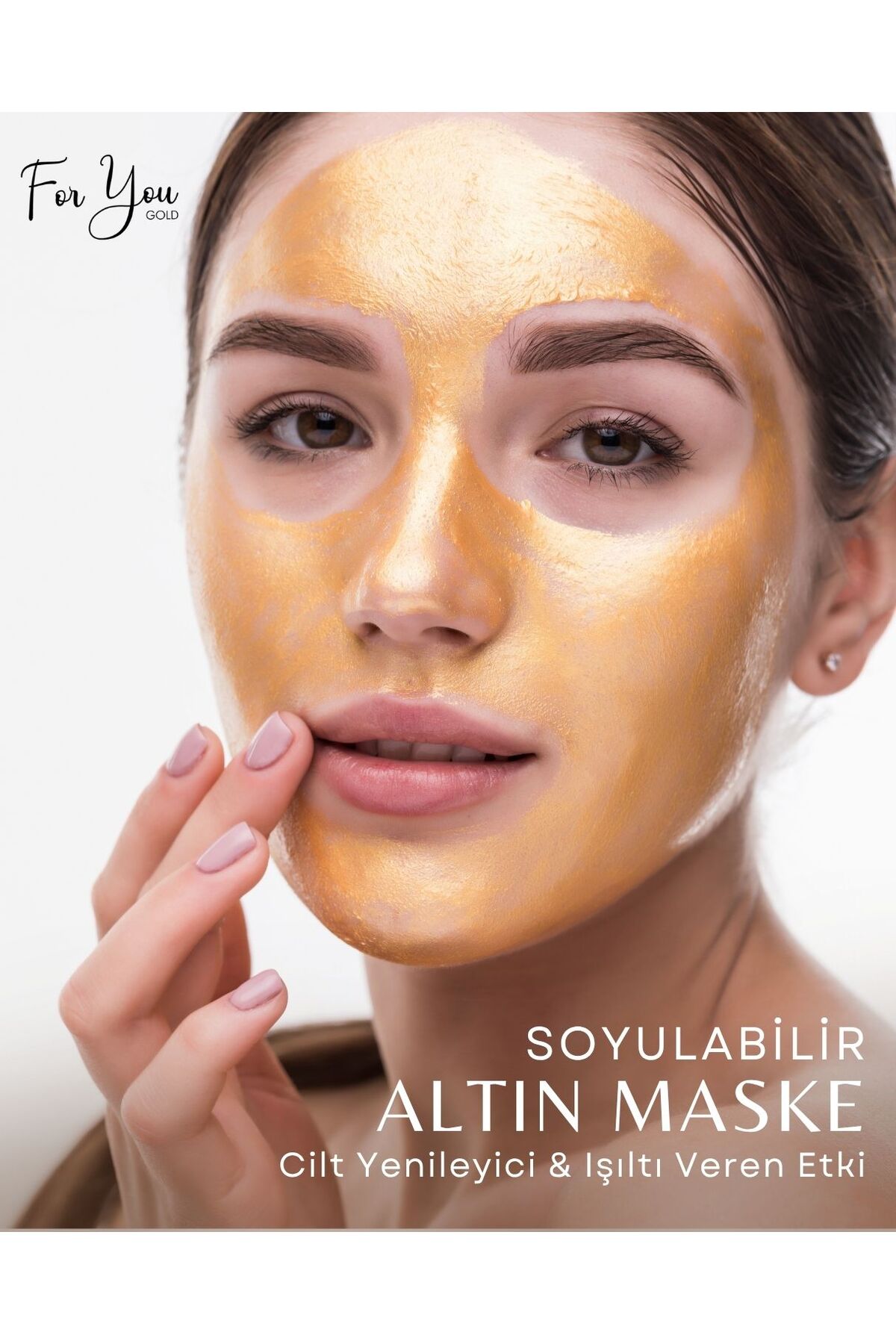 Kırışıklık Karşıtı, Aydınlatıcı, Anti- Aging Etkili Soyulabilen Altın Maske - Gold Maske 100 ml — AL.01 — تصویر 5 از 8