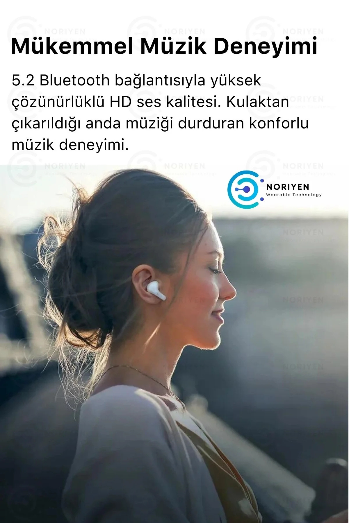 Premium Serisi White 2 Model IOS Android Uyumlu Aktif Gürültü Engelleme Kablosuz Bluetooth Kulaklık