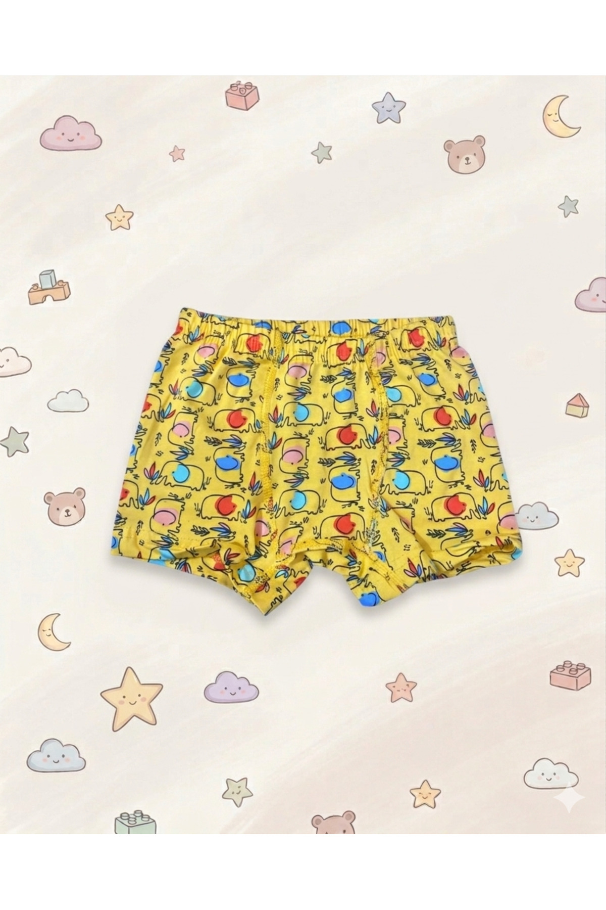 MADALİNA Erkek Çocuk %95 Pamuklu Dinazor Desenli 5'li Boxer fotoğrafı 3 (önizleme)