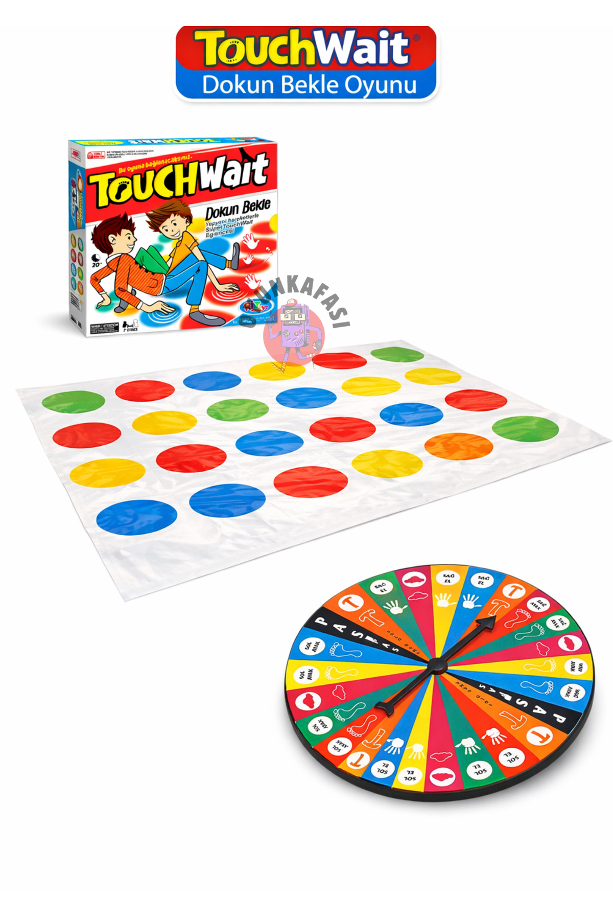OYUNKAFASI Twister TouchWait Dokun Bekle Oyunu Twister Oyunu Eğlenceli Parti Oyunu Aile Oyunu