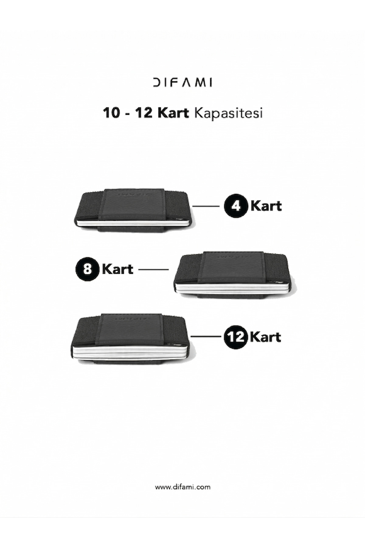 DİFAMİ Minimal Hakiki Deri Kartlık Cüzdan- Siyah görsel 6