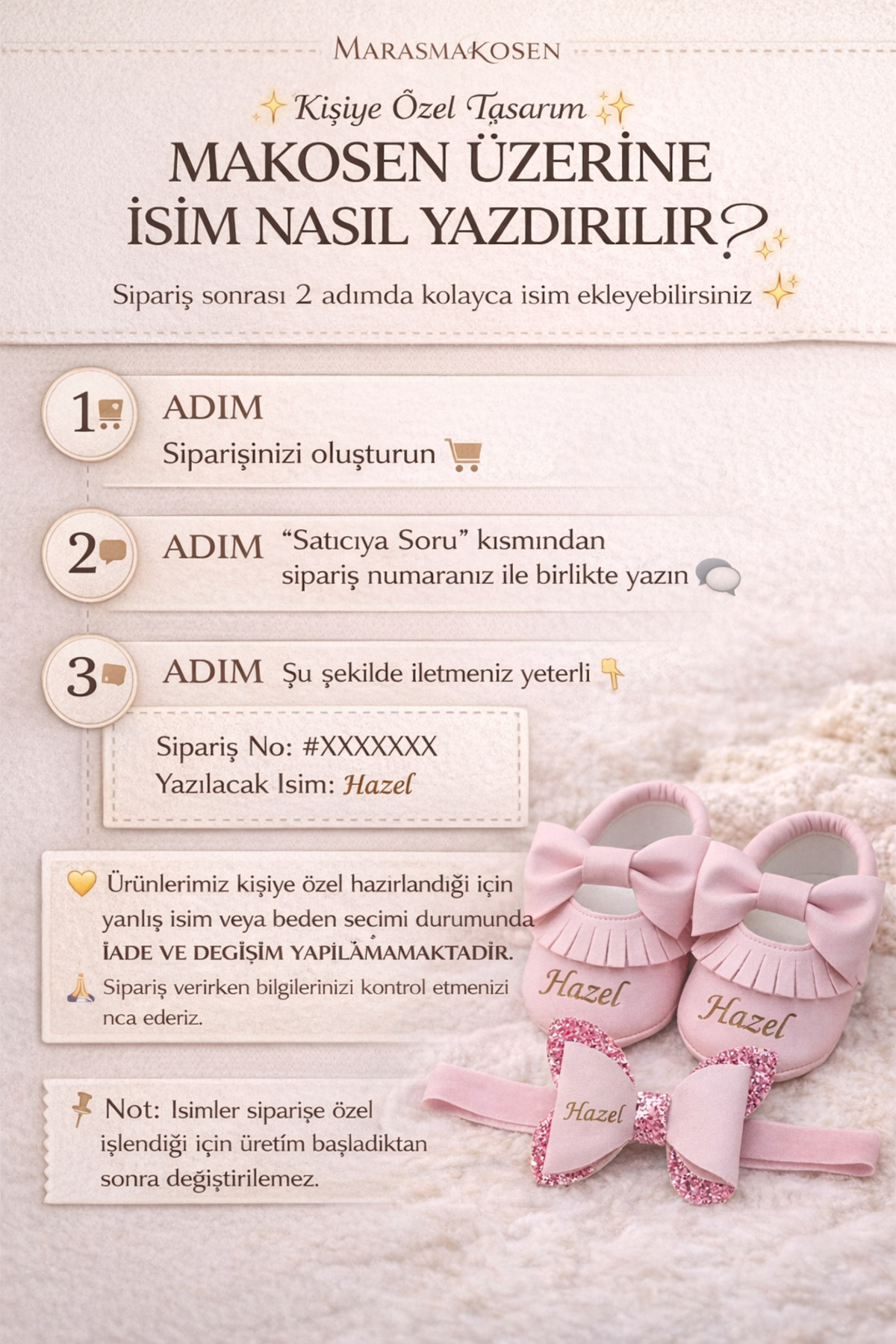 marasmakosen Nubuk İsimli Bebek Makoseni – Kişiye Özel Bağcıklı Bebek Ayakkabı fotoğrafı 6 (önizleme)