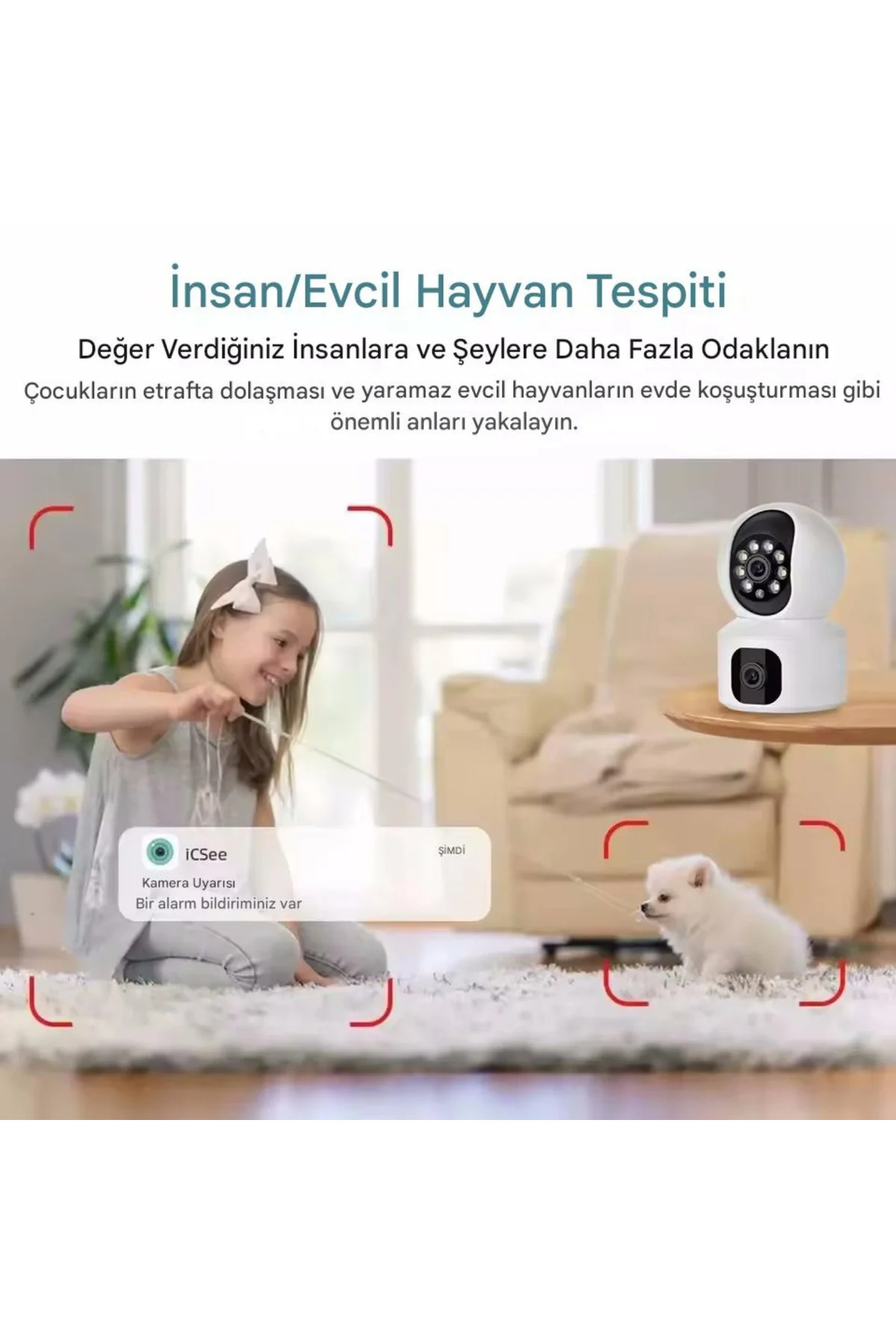 SONREİR MPI AOİ Akıllı Kamera WiFi 6MP 2 Kameralı IP Güvenlik Kamerası Hareketli Bebek Odası Dış İç Kullanım fotoğrafı 2 (önizleme)