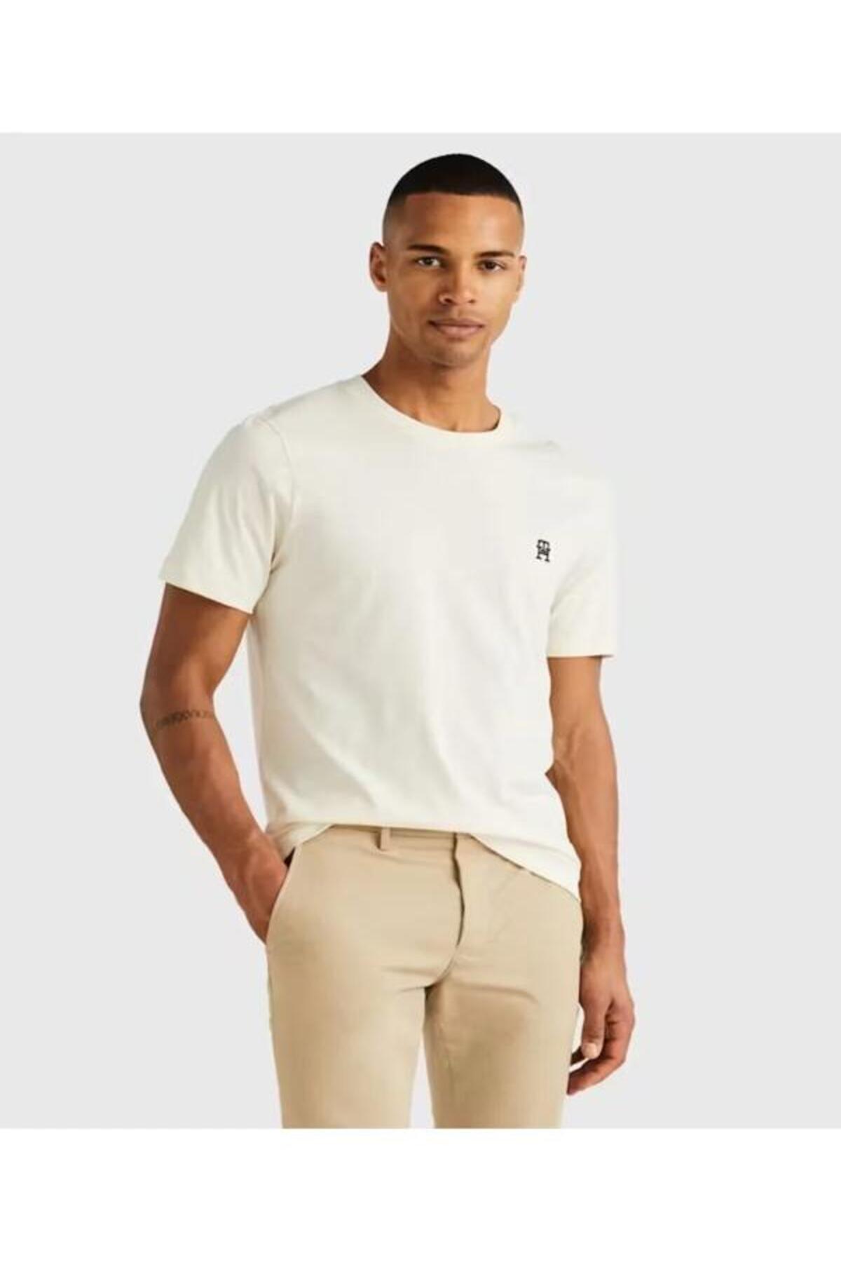 1_org_zoom تیشرت Tommy Hilfiger تامی هیلفیگر یقه دوزی TH MONOGRAM اورجینال - تصویر 1