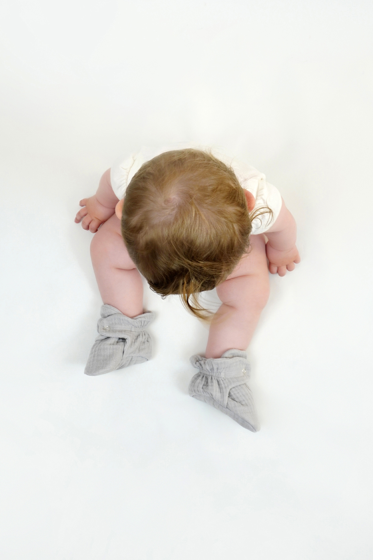 BabyZilla Organik Pamuk Müslin Bebek Patiği, Yenidoğan Yazlık Panduf fotoğrafı 5 (önizleme)